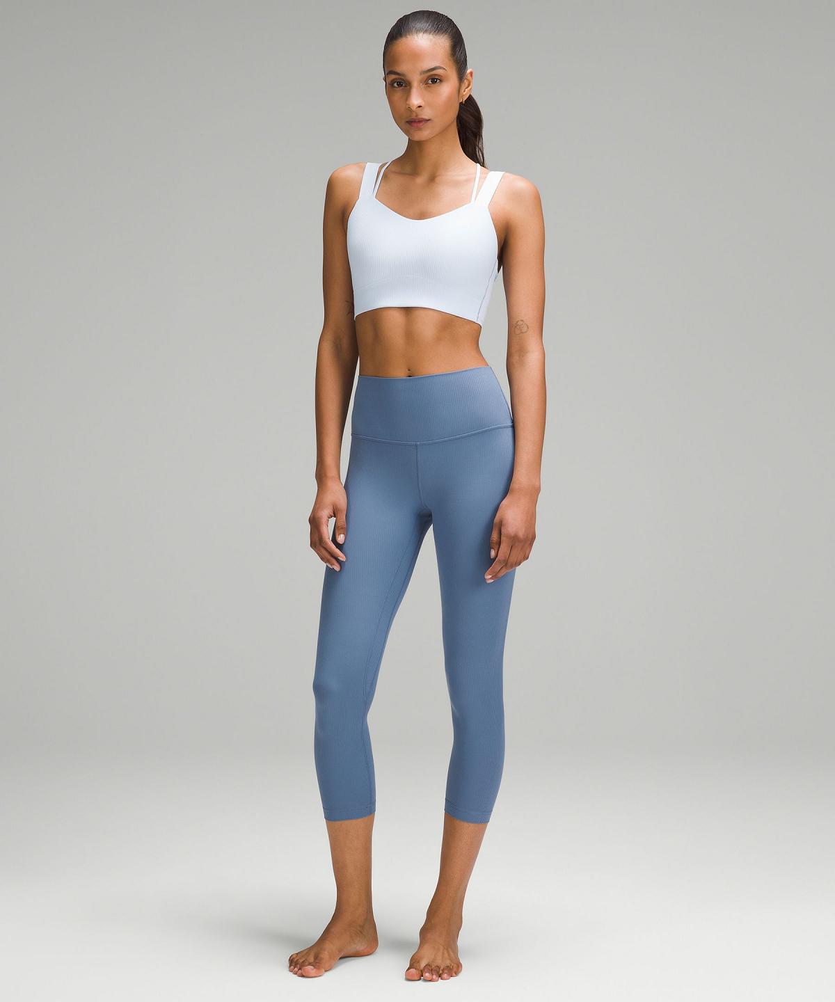 Leggings Donna Lululemon Align™ High-Rise Ribbed Crop 23" Blu | IT_LuLu95280