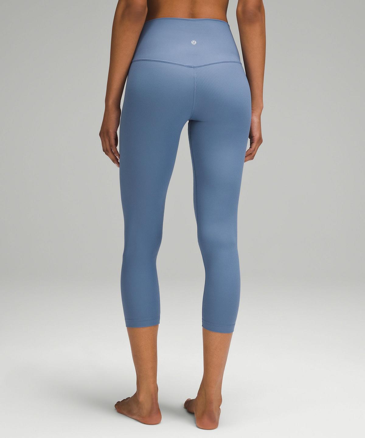 Leggings Donna Lululemon Align™ High-Rise Ribbed Crop 23" Blu | IT_LuLu95280