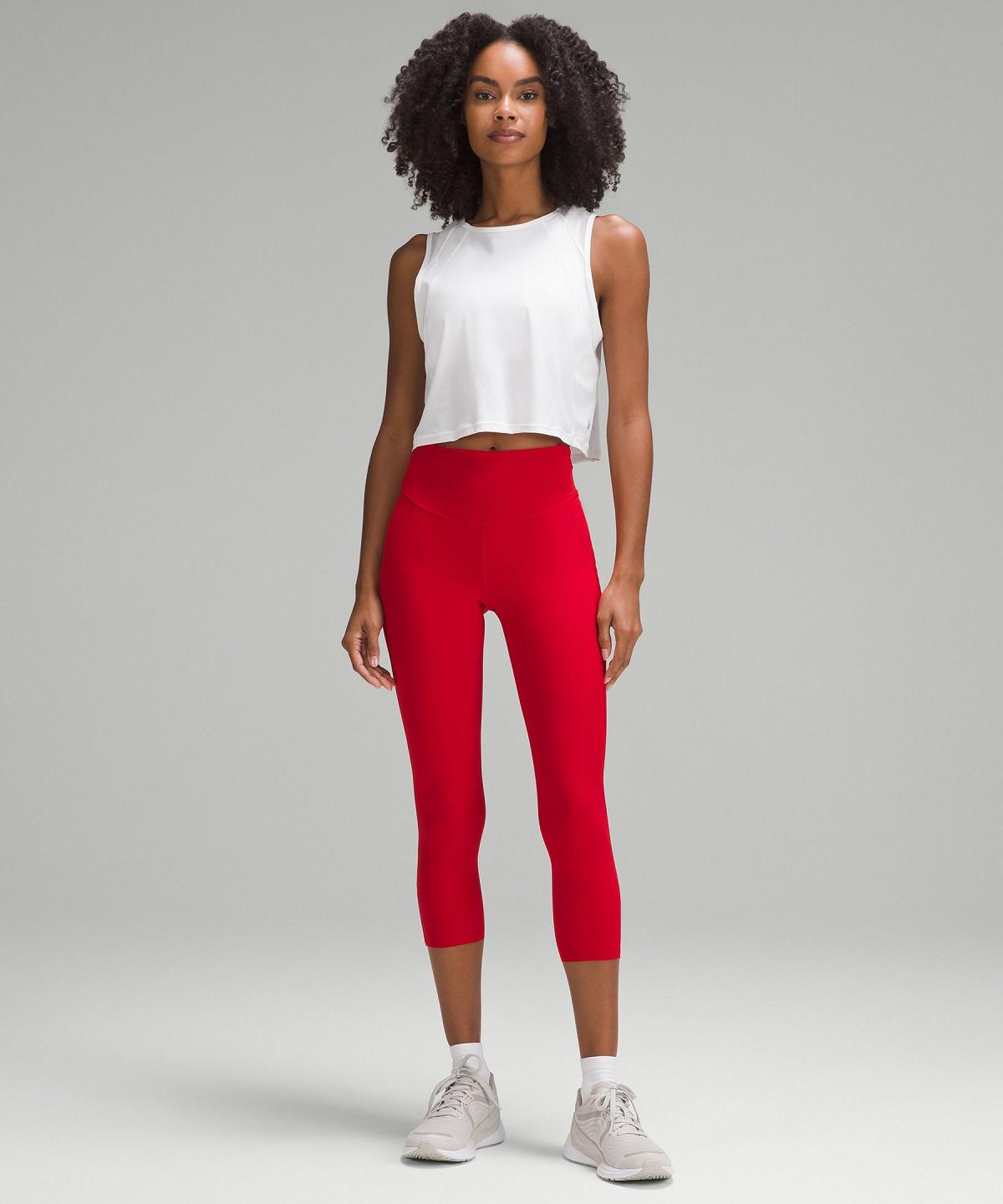 Leggings Donna Lululemon Base Pace High-Rise Crop 23" Rosse Scuro | IT_LuLu13254