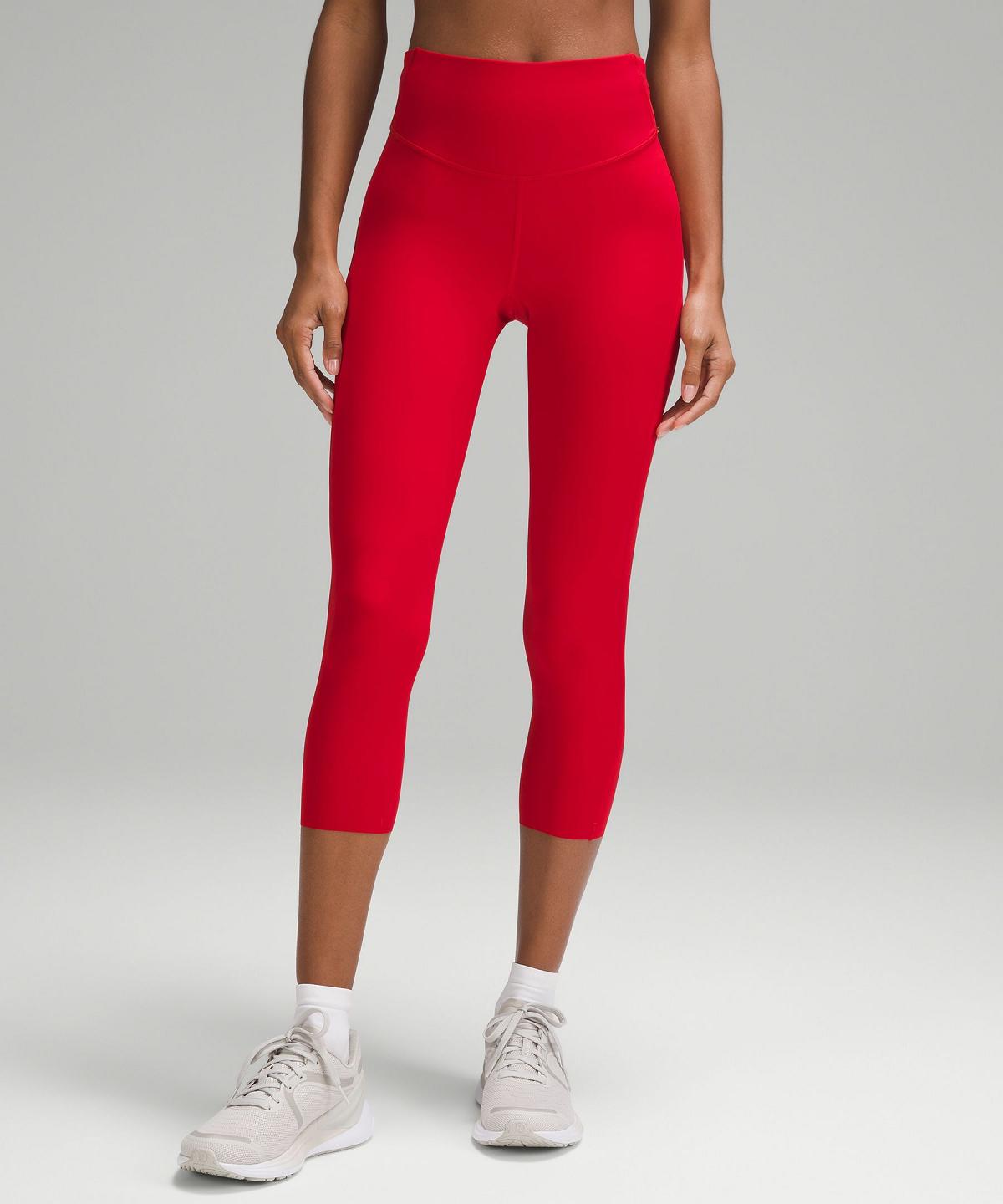 Leggings Donna Lululemon Base Pace High-Rise Crop 23" Rosse Scuro | IT_LuLu13254