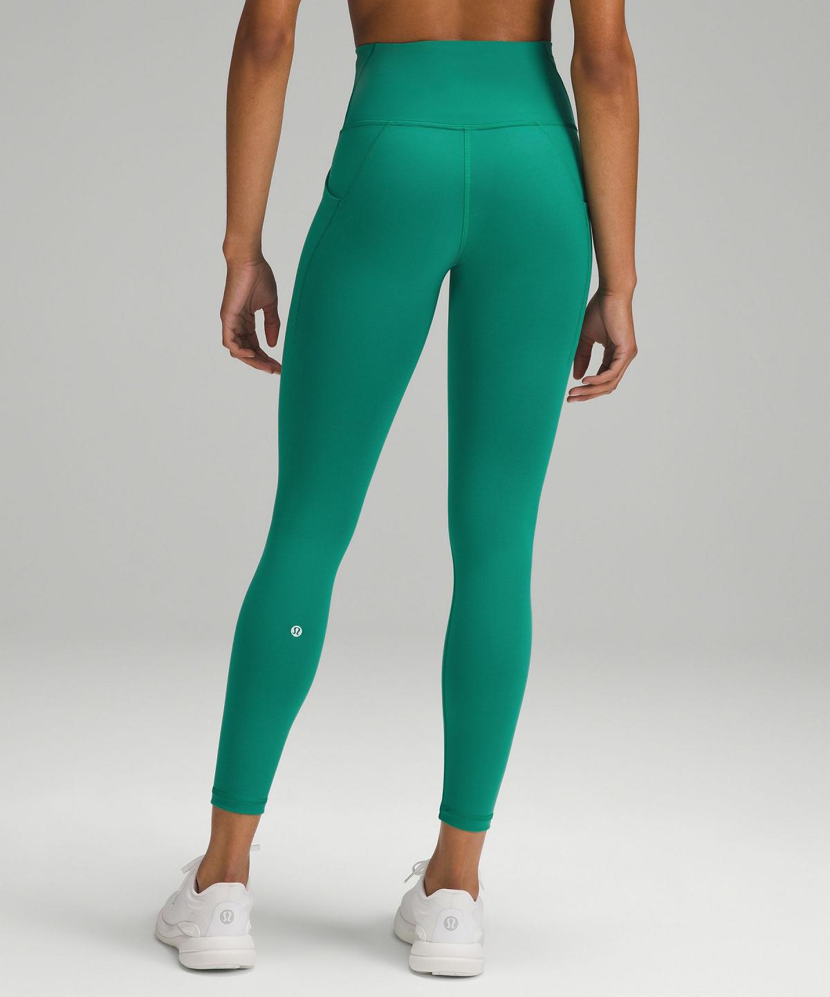 Leggings Donna Lululemon Wunder Train High-Rise Tight with Pockets 25" Verdi | IT_LuLu64123