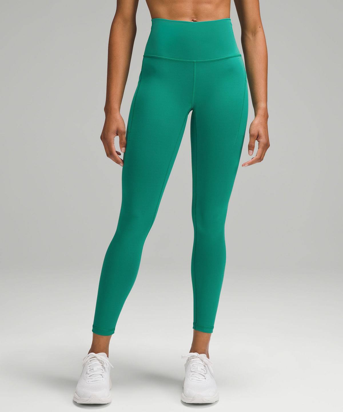 Leggings Donna Lululemon Wunder Train High-Rise Tight with Pockets 25" Verdi | IT_LuLu64123