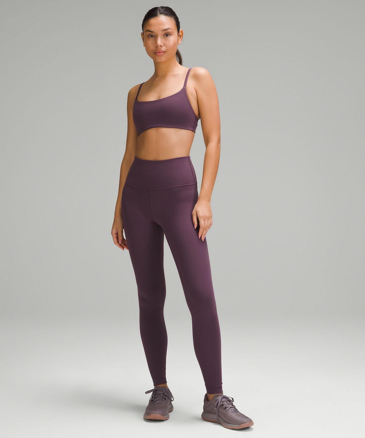 Leggings Donna Lululemon Wunder Train High-Rise Ribbed Tight 28" Viola | IT_LuLu50560