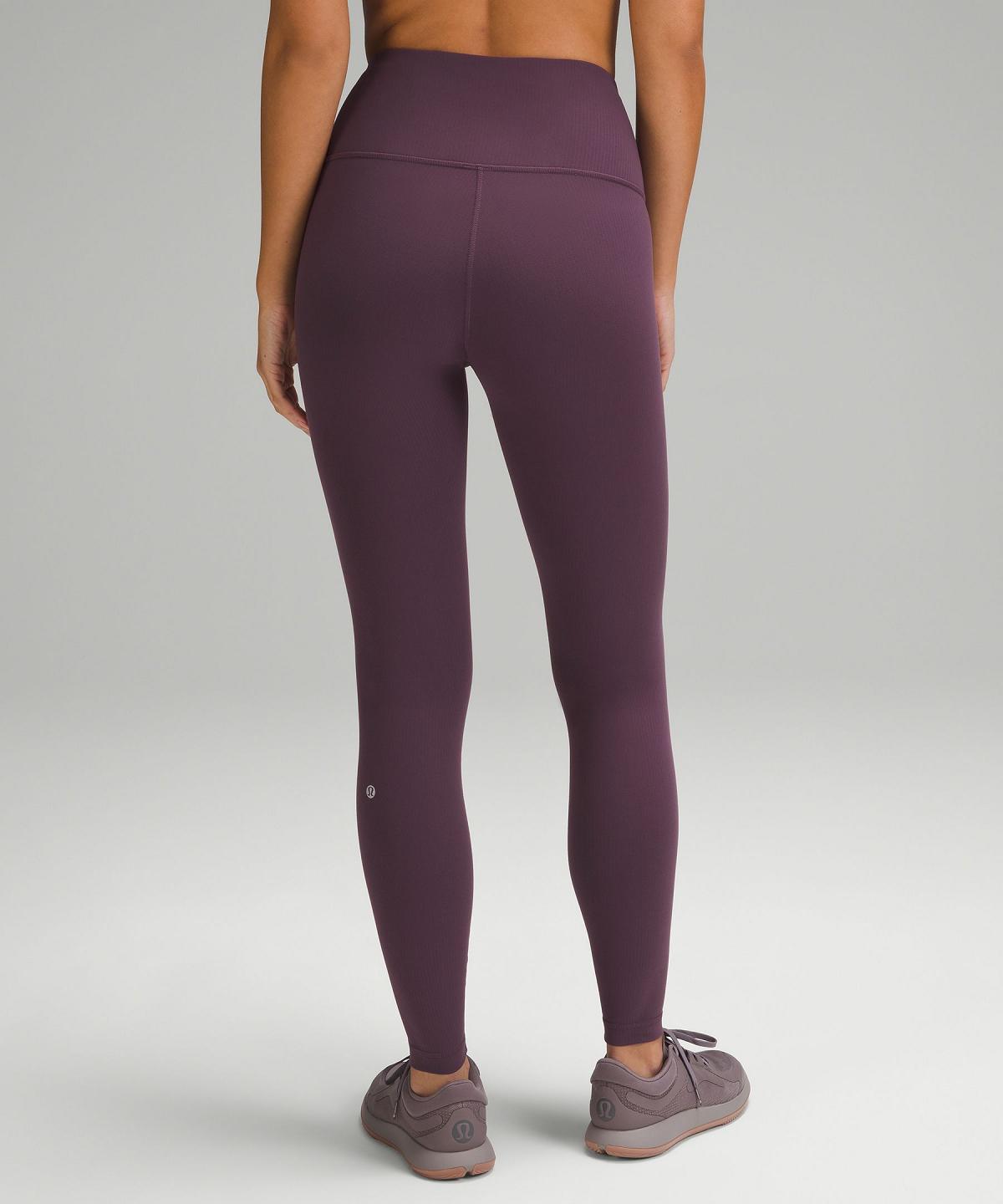 Leggings Donna Lululemon Wunder Train High-Rise Ribbed Tight 28" Viola | IT_LuLu50560