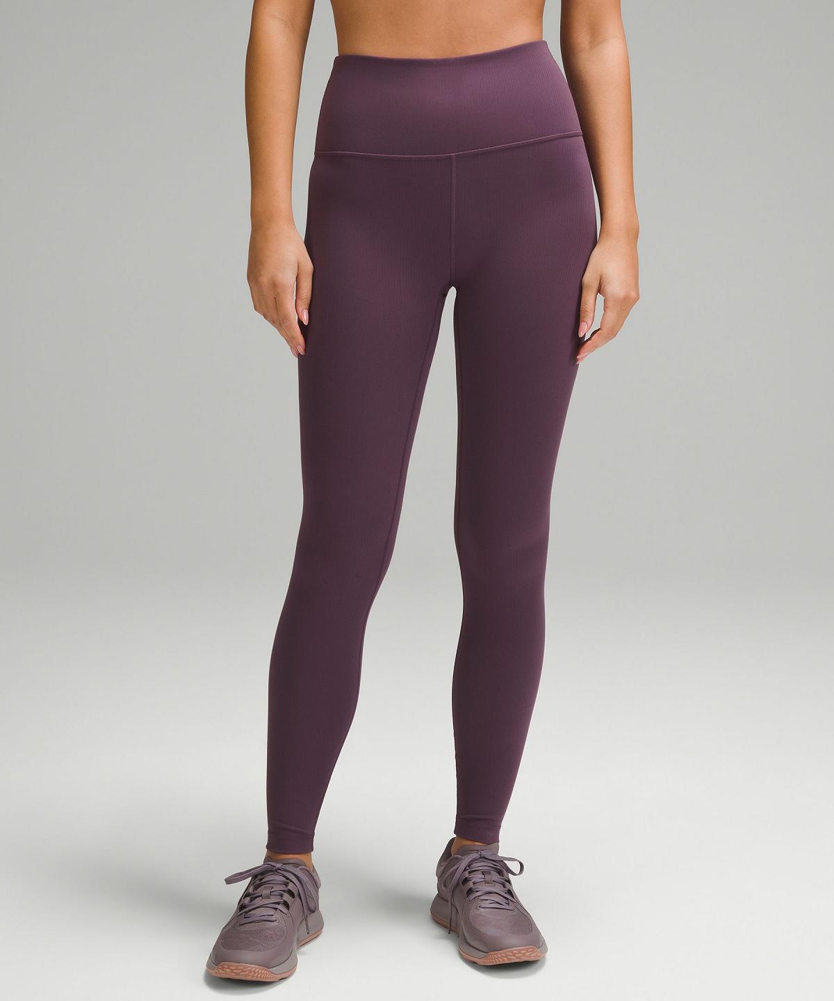 Leggings Donna Lululemon Wunder Train High-Rise Ribbed Tight 28" Viola | IT_LuLu50560