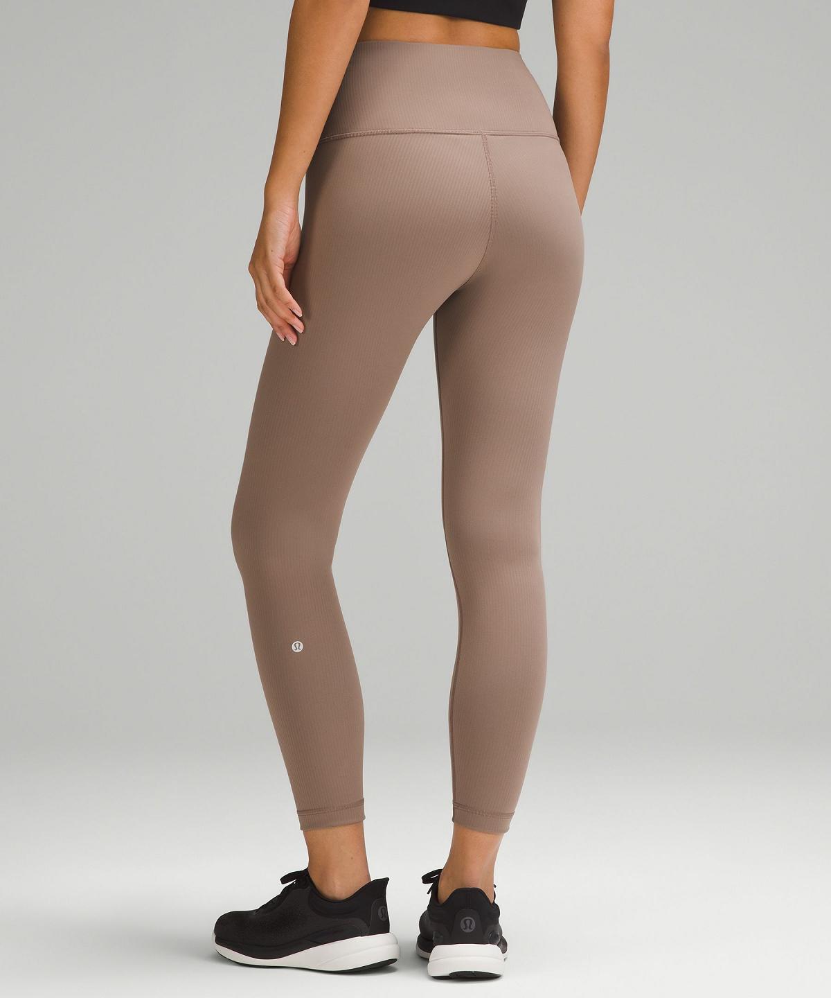 Leggings Donna Lululemon Wunder Train High-Rise Ribbed Tight 25" Marroni | IT_LuLu66970