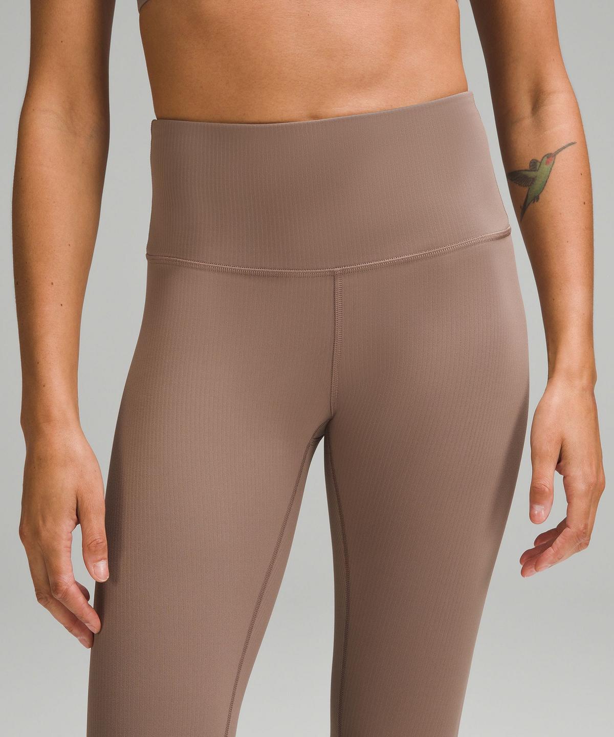 Leggings Donna Lululemon Wunder Train High-Rise Ribbed Tight 28" Marroni | IT_LuLu59156