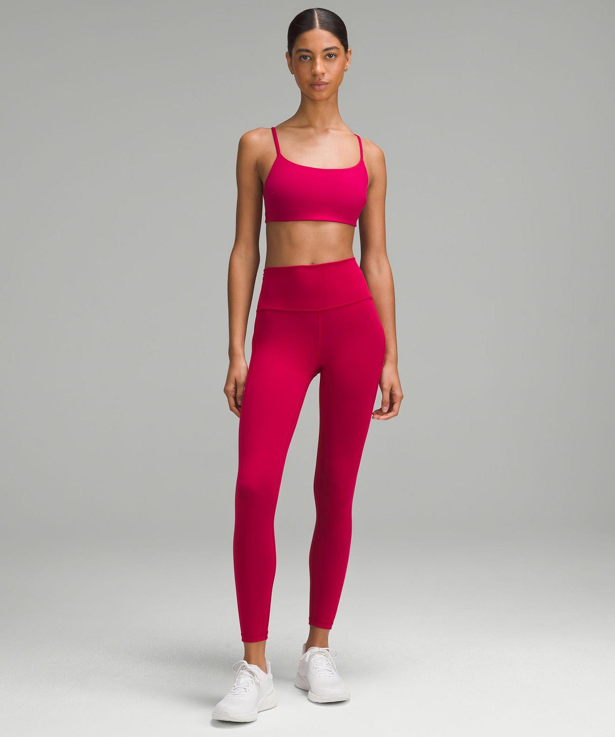 Leggings Donna Lululemon Wunder Train High-Rise Tight with Pockets 25" Rosse | IT_LuLu72750