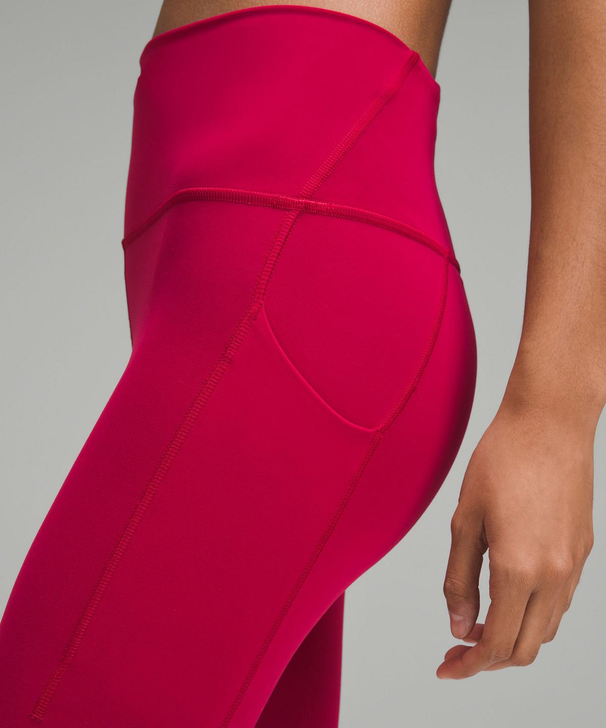 Leggings Donna Lululemon Wunder Train High-Rise Tight with Pockets 25" Rosse | IT_LuLu72750