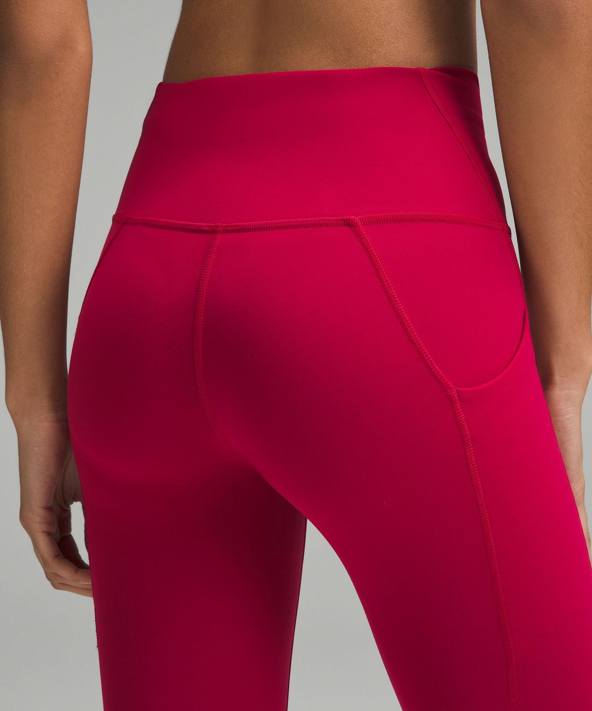 Leggings Donna Lululemon Wunder Train High-Rise Tight with Pockets 25" Rosse | IT_LuLu72750