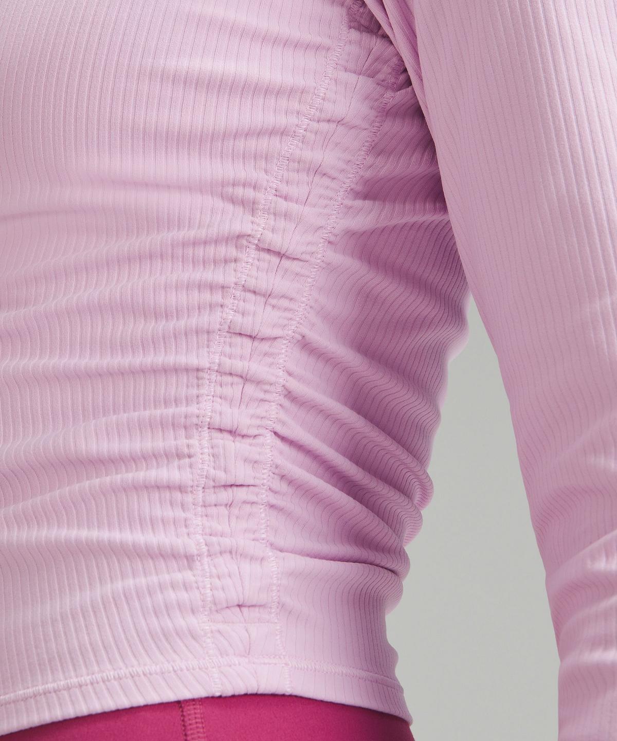 Magliette Donna Lululemon All It Takes Ribbed Nulu Long-Sleeve Rosa | IT_LuLu49808