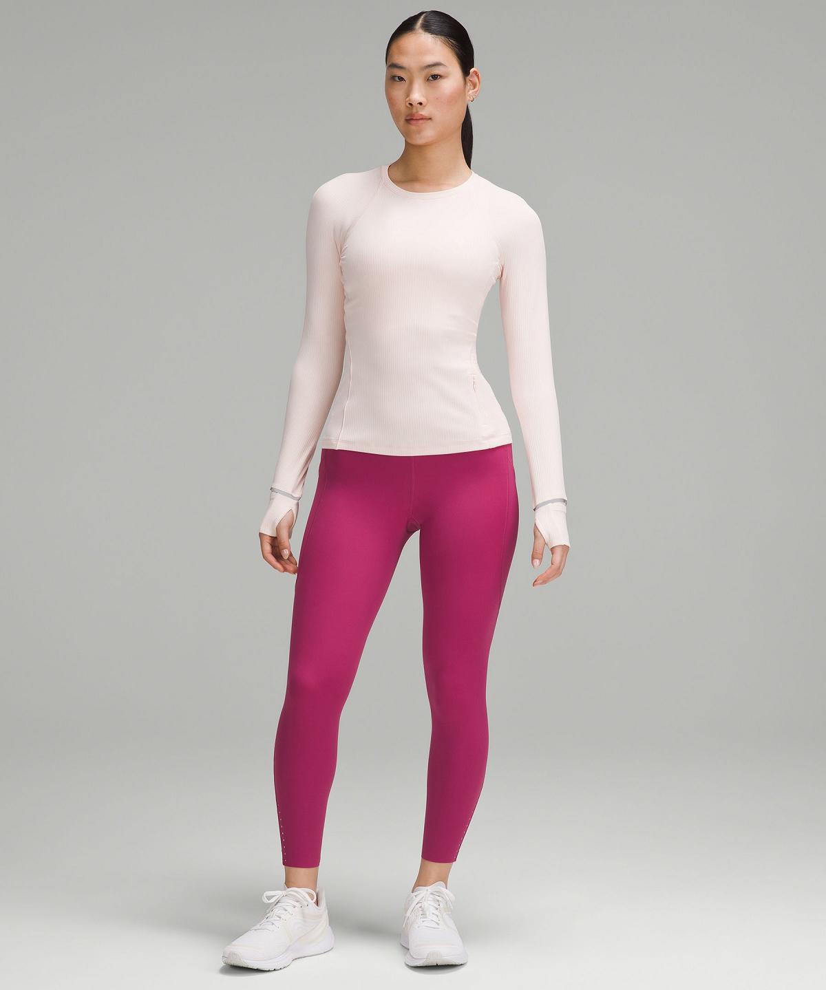 Magliette Donna Lululemon It's Rulu Ribbed Long-Sleeve Corallo | IT_LuLu48878