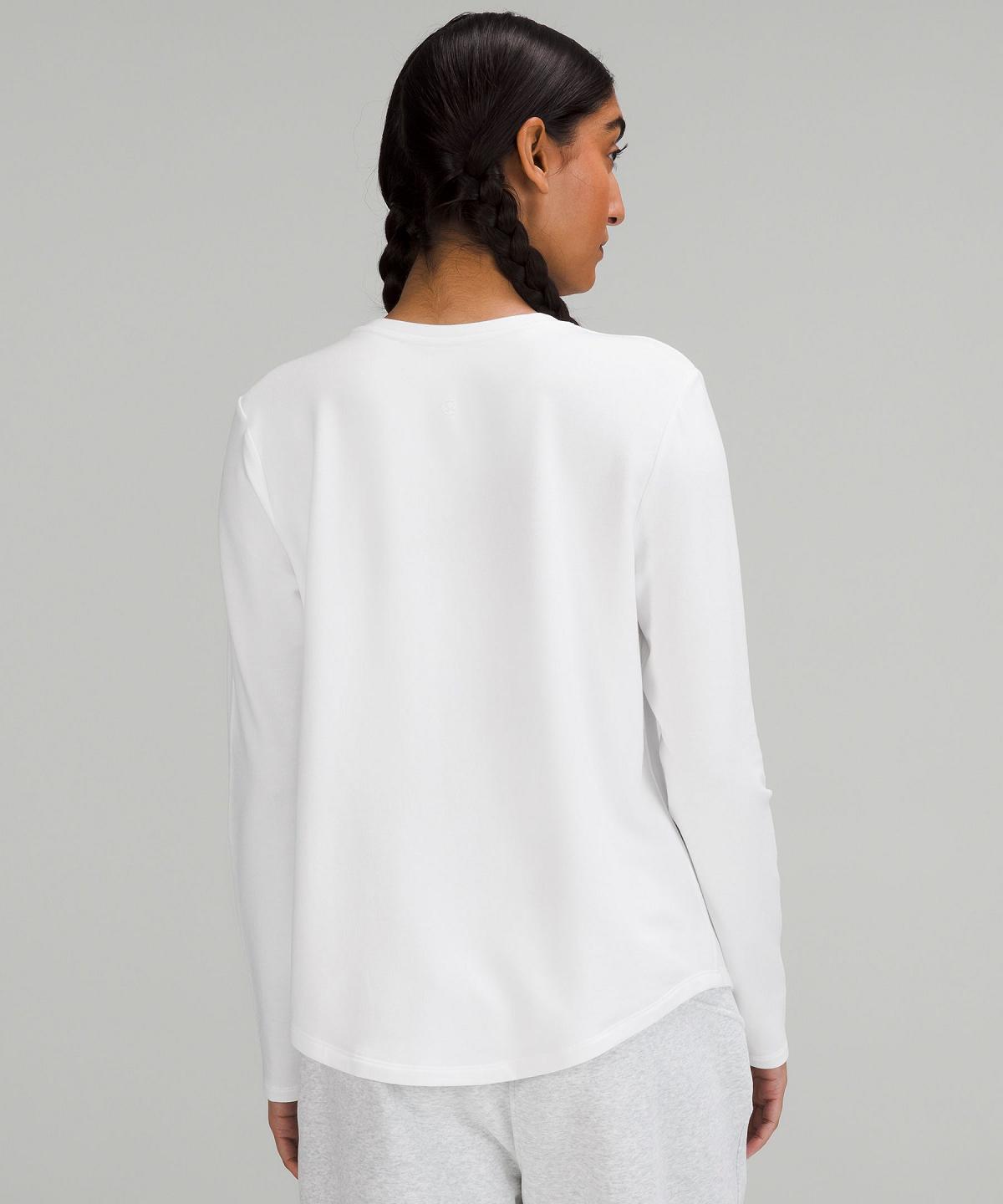 Magliette Donna Lululemon Love Modal Fleece Long-Sleeve Bianche | IT_LuLu51904