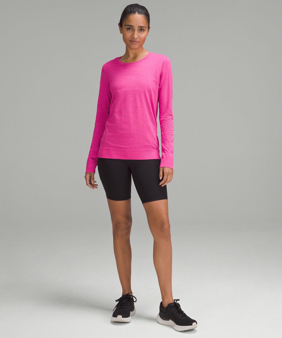 Magliette Donna Lululemon Swiftly Relaxed Long-Sleeve Rosa | IT_LuLu21431