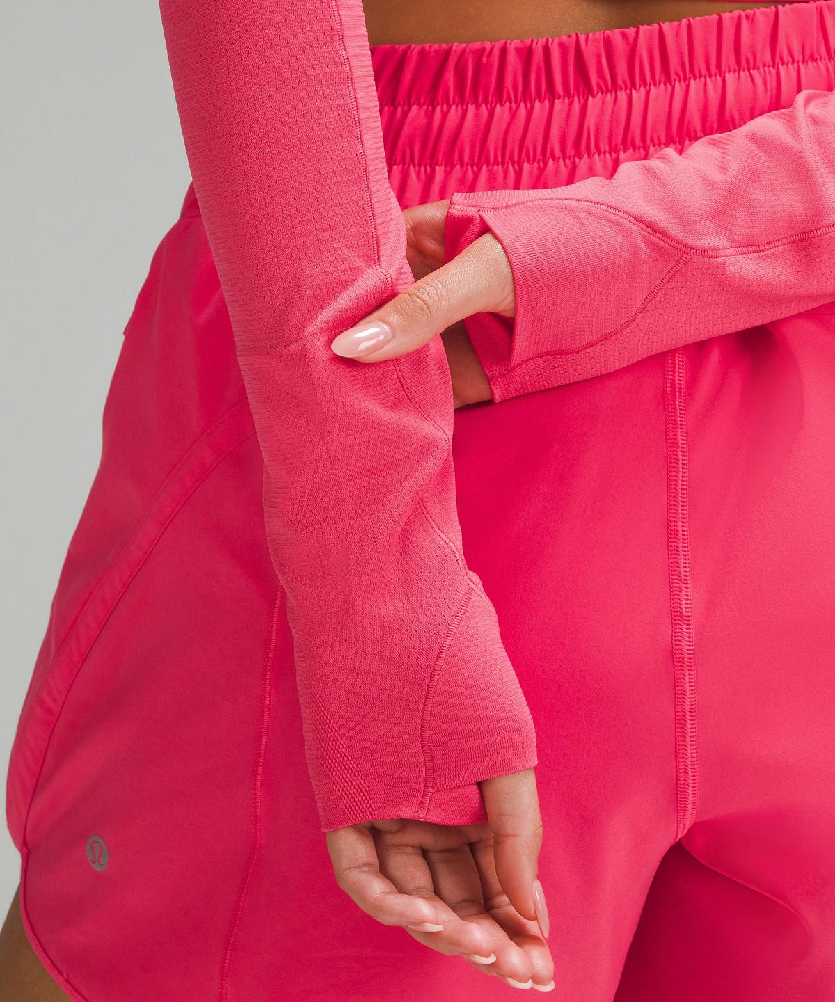 Magliette Donna Lululemon Swiftly Tech Cropped Long-Sleeve 2.0 Rosa | IT_LuLu55040