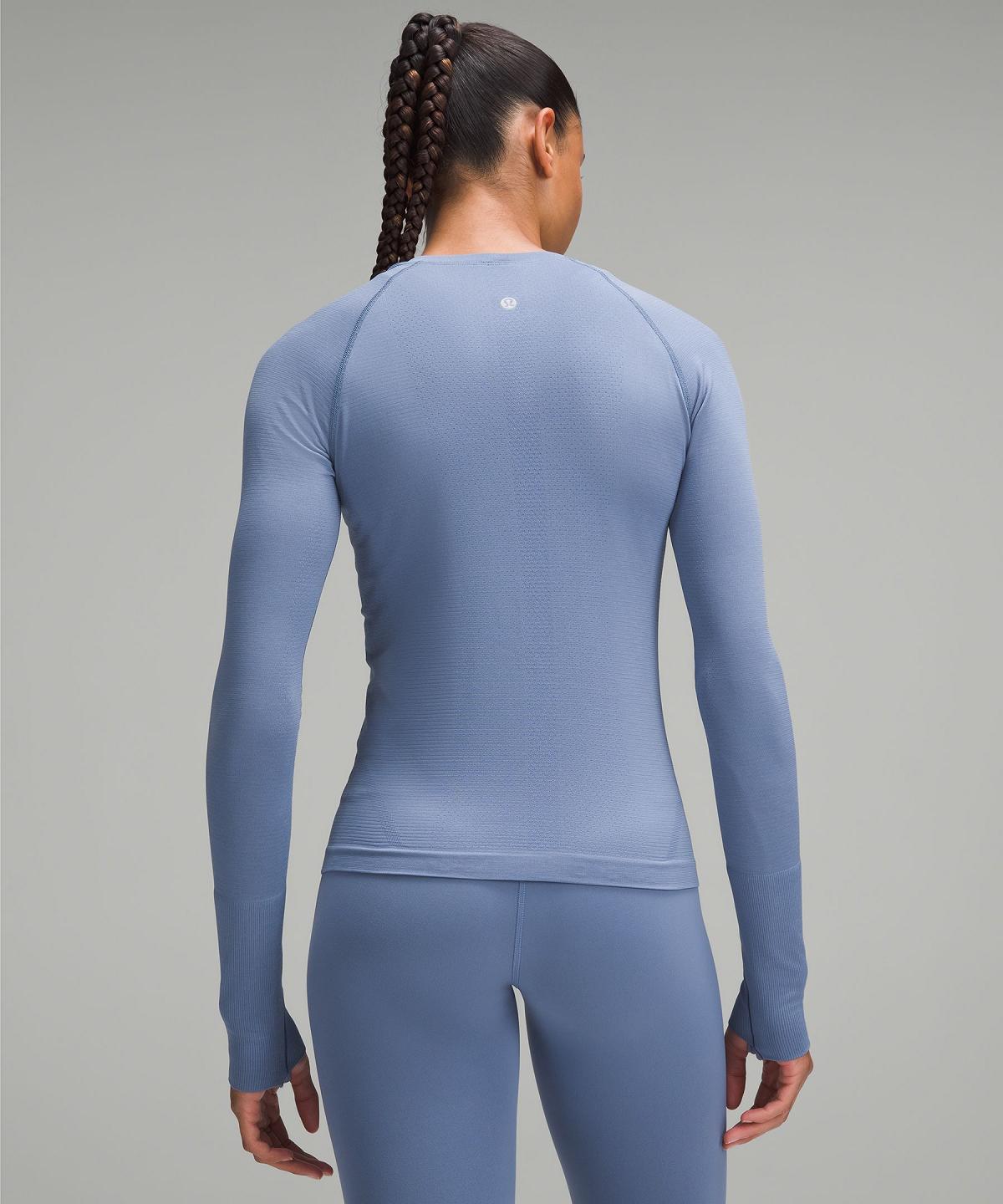 Magliette Donna Lululemon Swiftly Tech Long-Sleeve 2.0 Blu | IT_LuLu56590