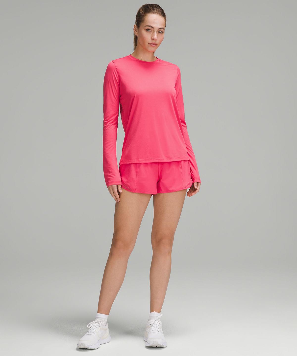 Magliette Donna Lululemon Ultralight Hip-Length Long-Sleeve Rosa | IT_LuLu97415