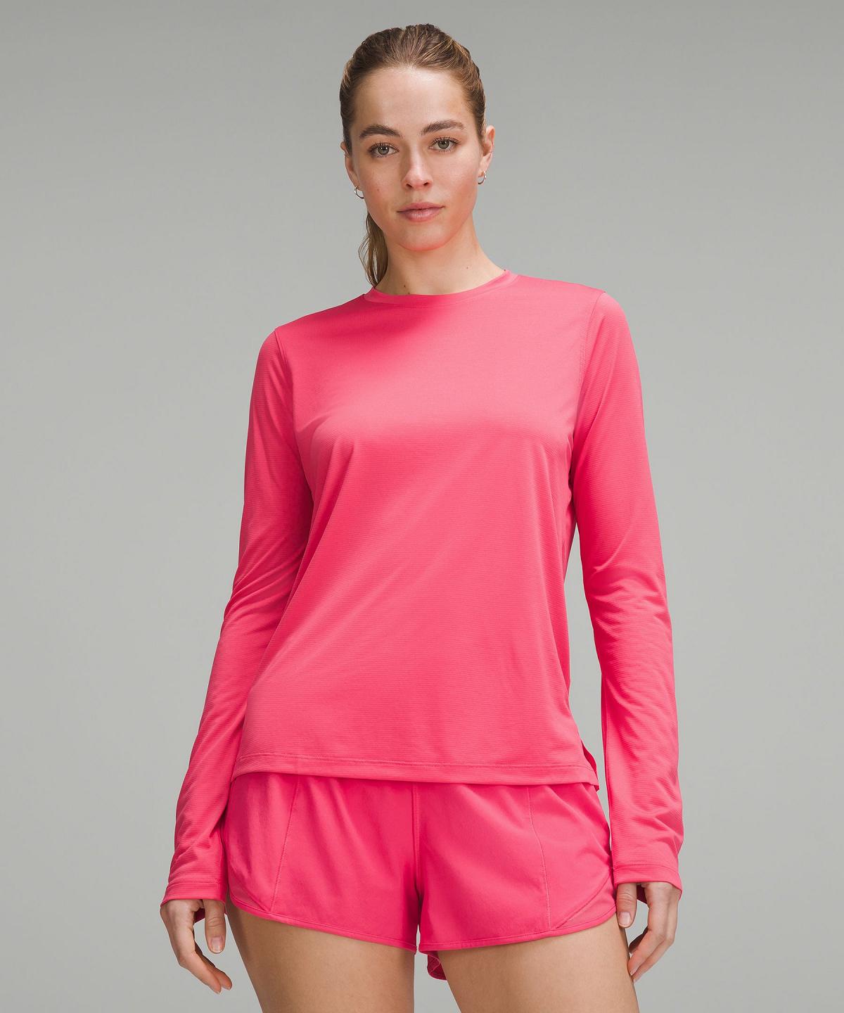 Magliette Donna Lululemon Ultralight Hip-Length Long-Sleeve Rosa | IT_LuLu97415