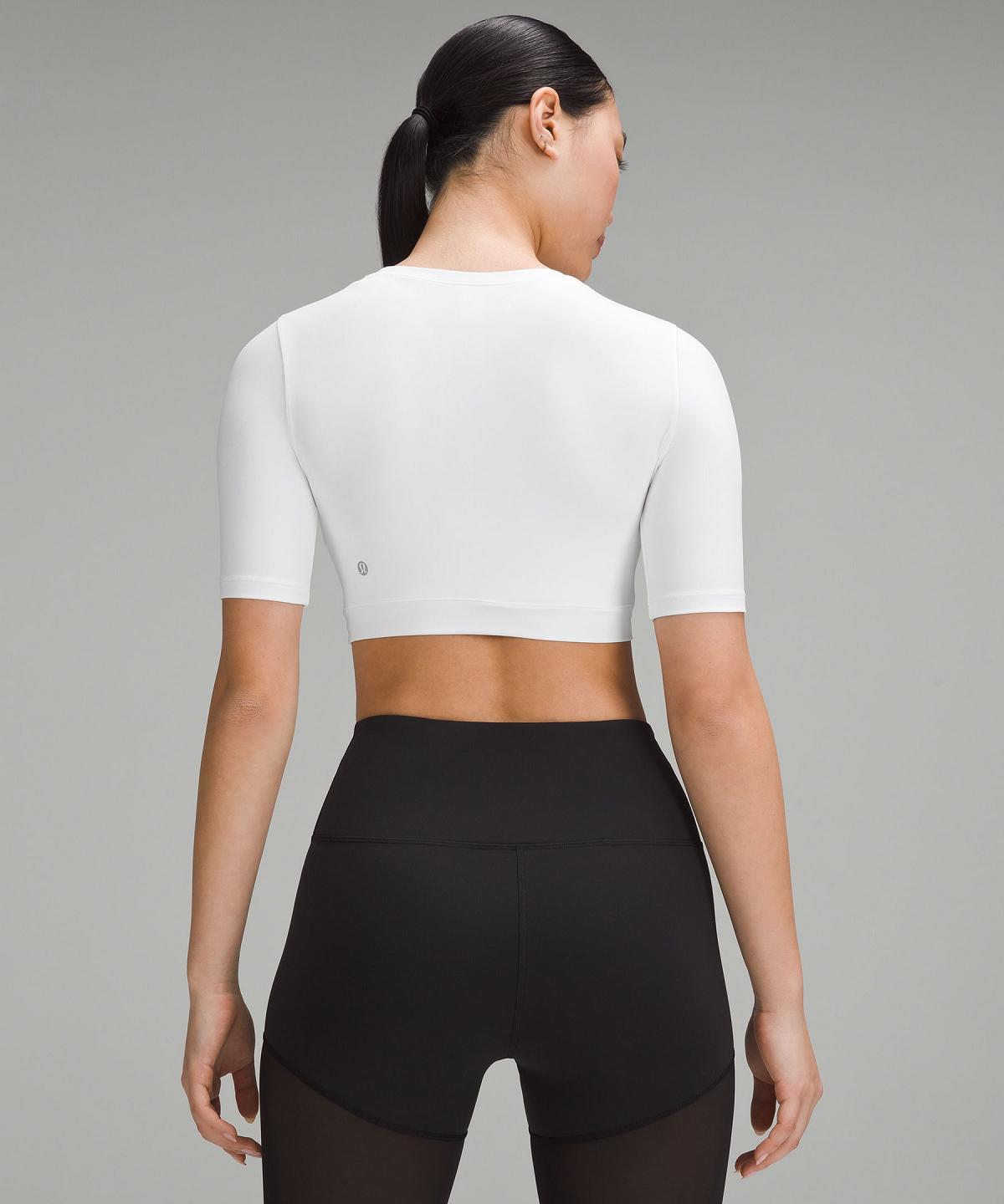 Magliette Donna Lululemon Wunder Train Super-Cropped Bianche | IT_LuLu63663