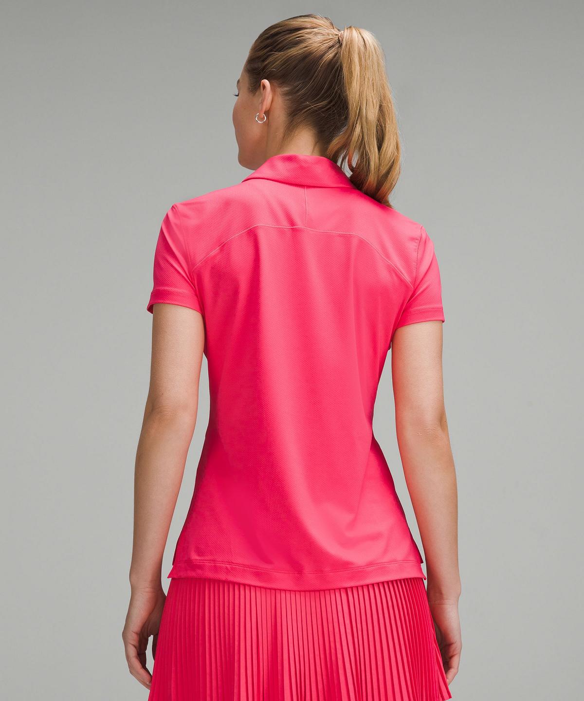 Magliette Polo Donna Lululemon Quick-Dry Short-Sleeve Rosa | IT_LuLu24347