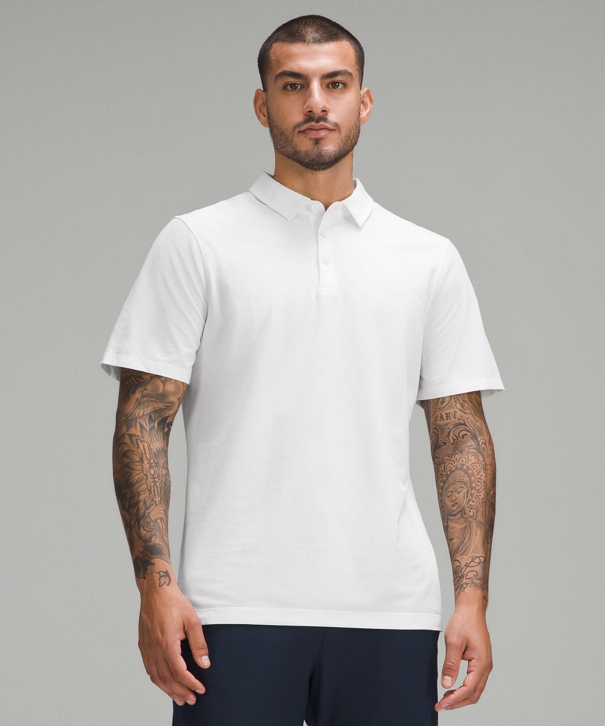 Magliette Polo Uomo Lululemon Evolution Short-Sleeve Bianche | IT_LuLu25745