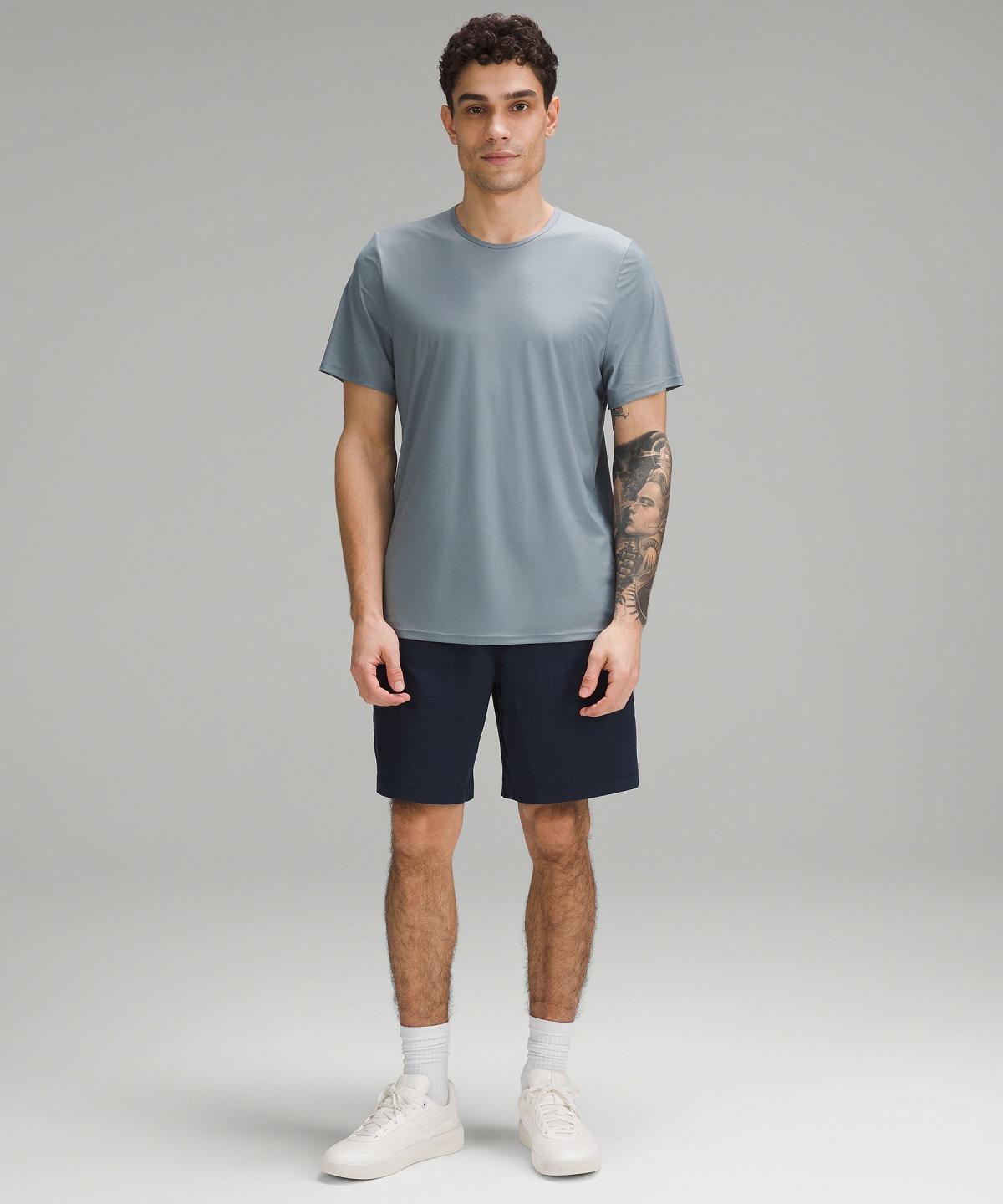 Magliette Uomo Lululemon Ultra-Soft Nulu Short-Sleeve Blu | IT_LuLu49720