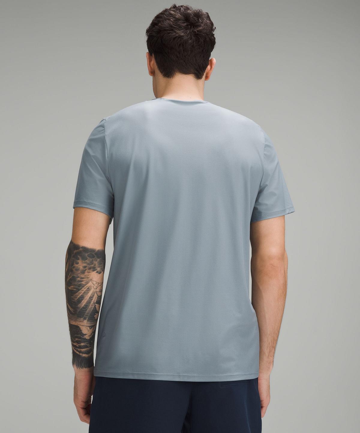 Magliette Uomo Lululemon Ultra-Soft Nulu Short-Sleeve Blu | IT_LuLu49720