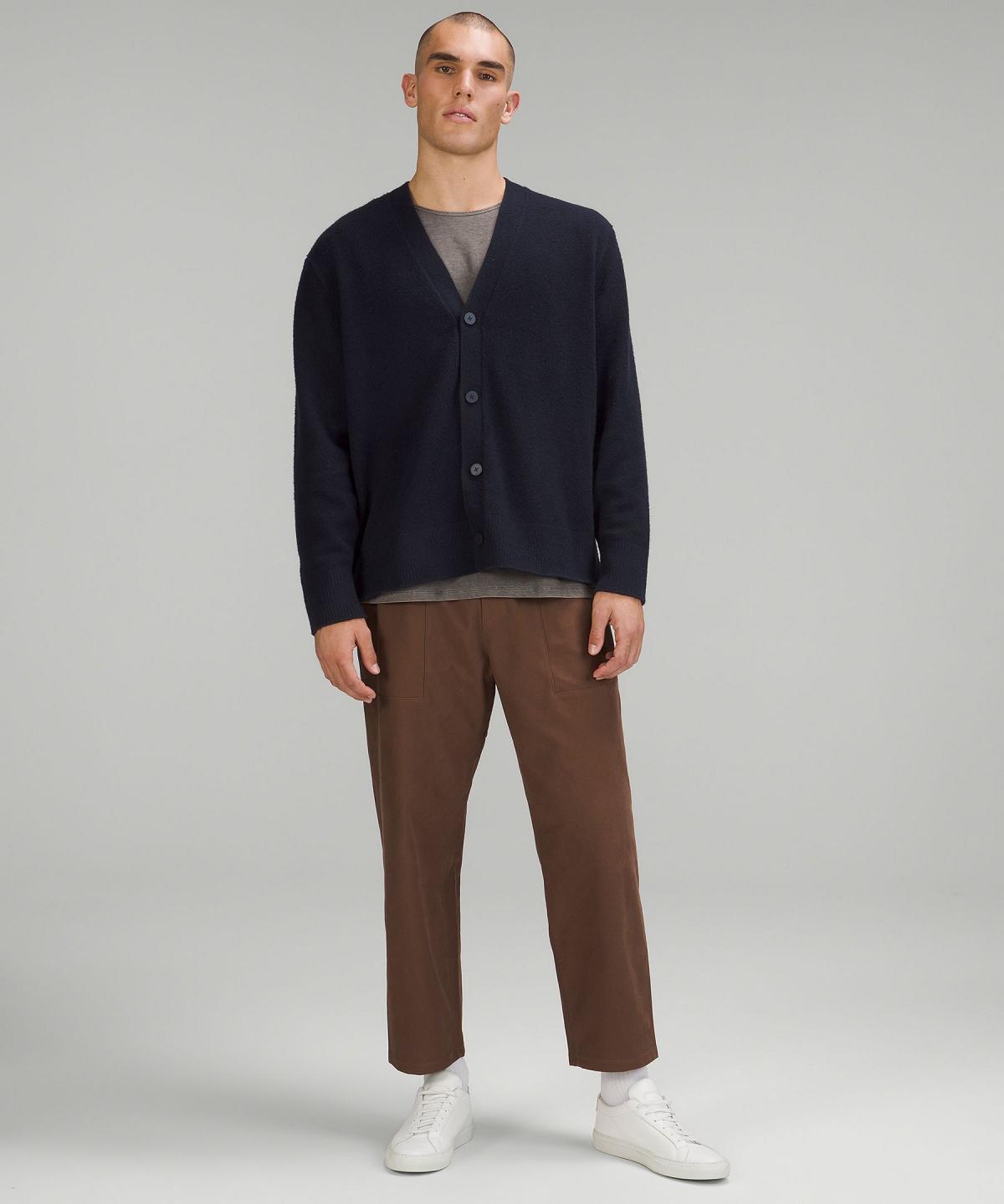 Maglioni Uomo Lululemon Merino Wool-Blend Cardigan Blu Marino | IT_LuLu38275