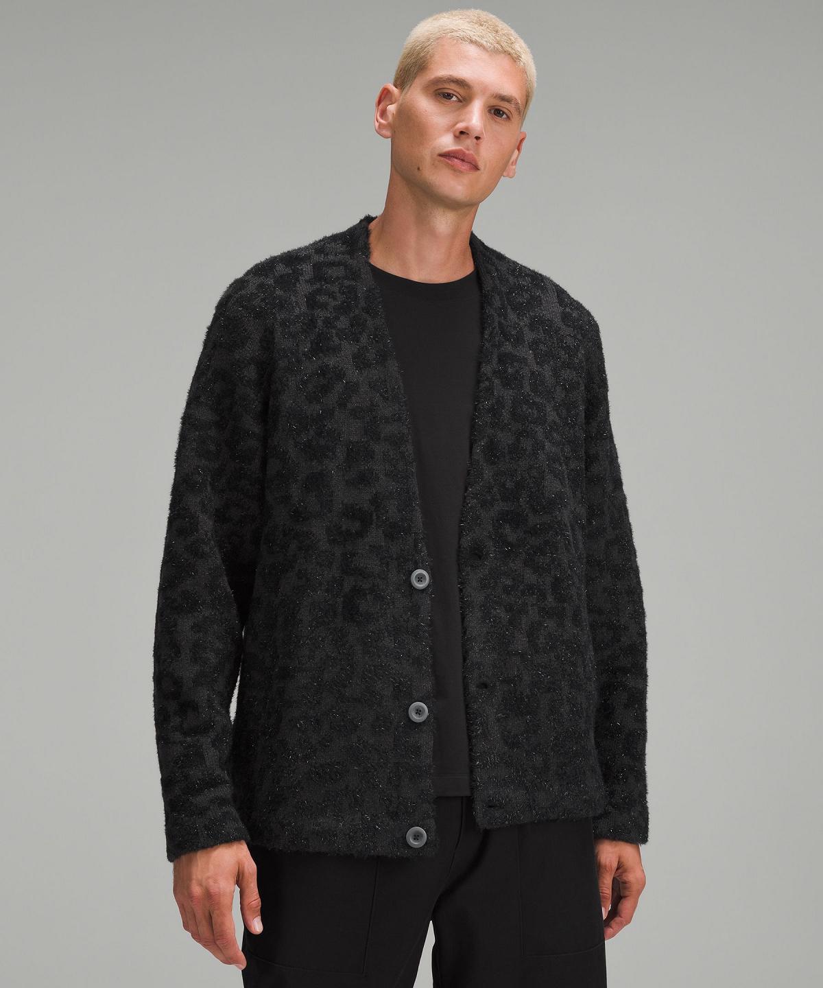 Maglioni Uomo Lululemon Wool-Blend Jacquard Cardigan Nere | IT_LuLu16692