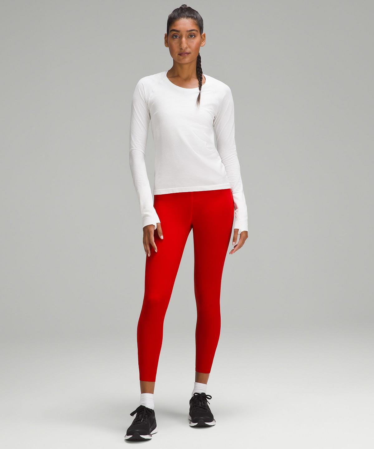 Pantaloni Donna Lululemon Base Pace High-Rise Tight 25" Rosse Scuro | IT_LuLu26395