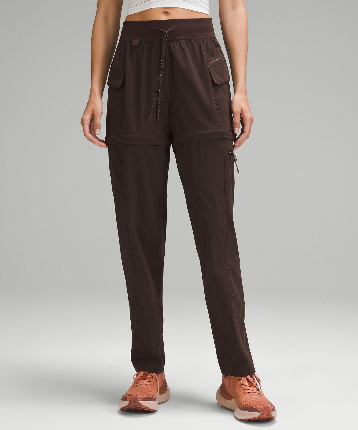 Pantaloni Donna Lululemon Convertible High-Rise Hiking Marroni | IT_LuLu30188