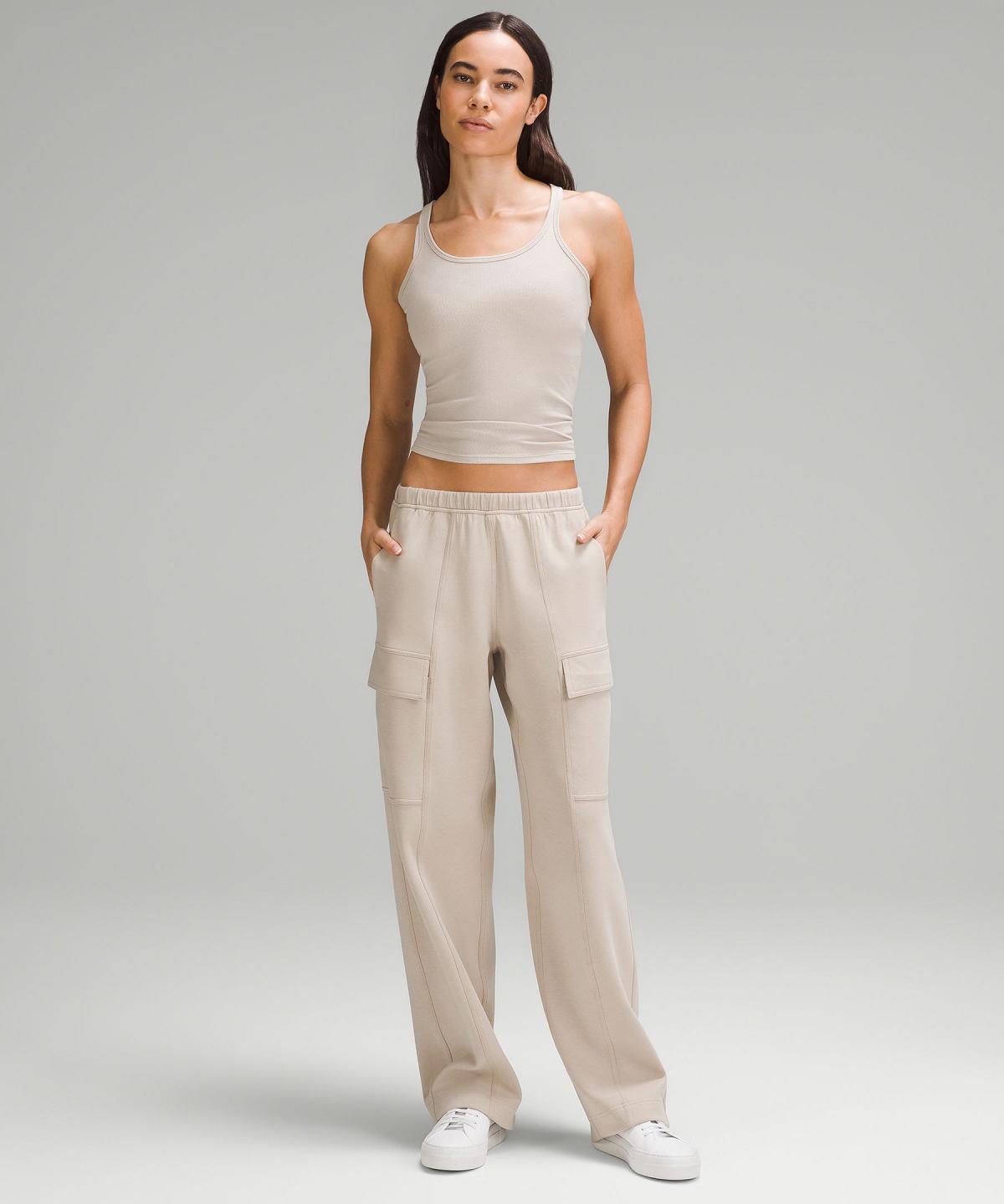 Pantaloni Donna Lululemon Cotton-Blend Double-Knit Mid-Rise Cargo Marroni | IT_LuLu11874