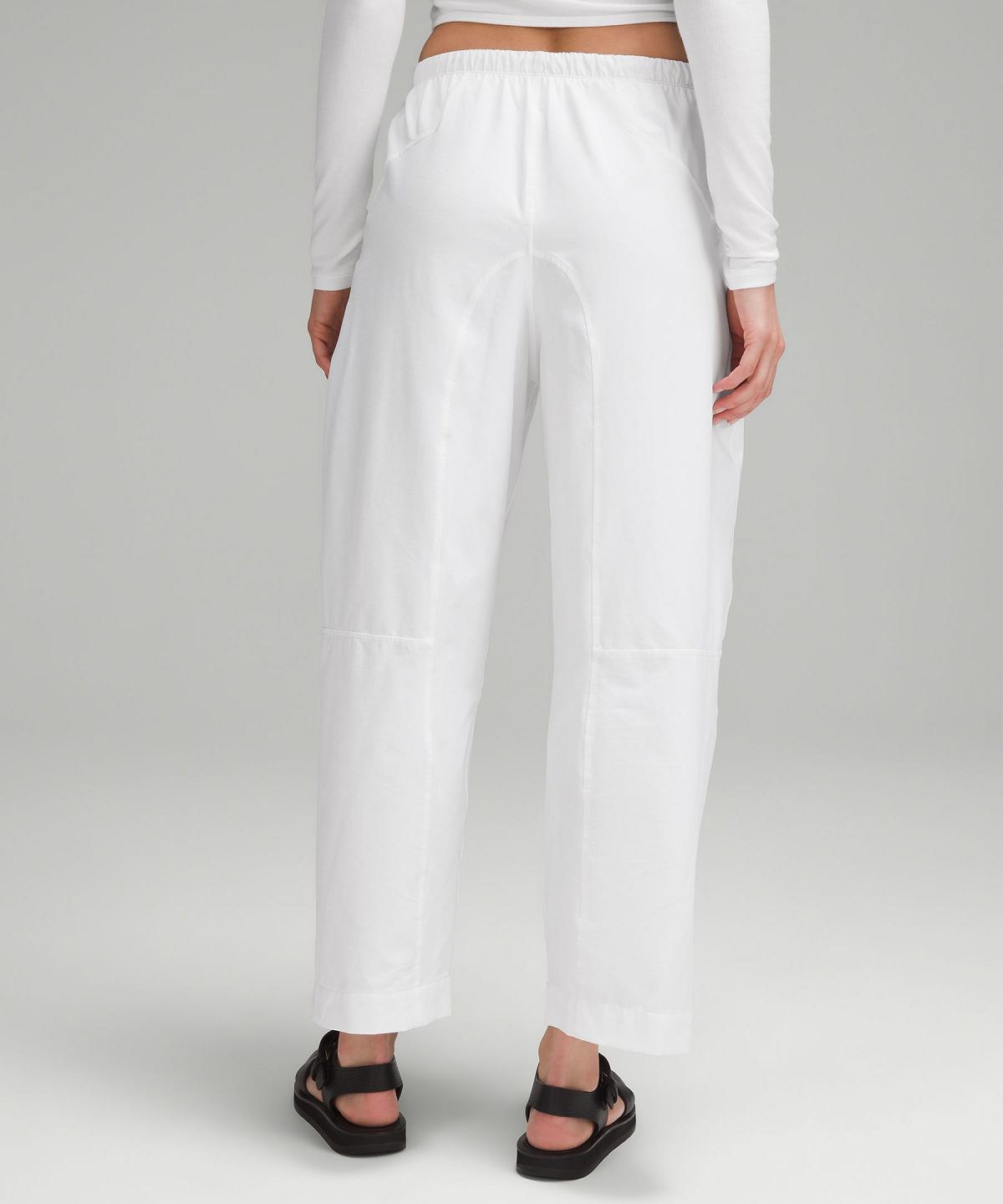 Pantaloni Donna Lululemon Lightweight Mid-Rise Barrel-Leg Cropped Bianche | IT_LuLu12729