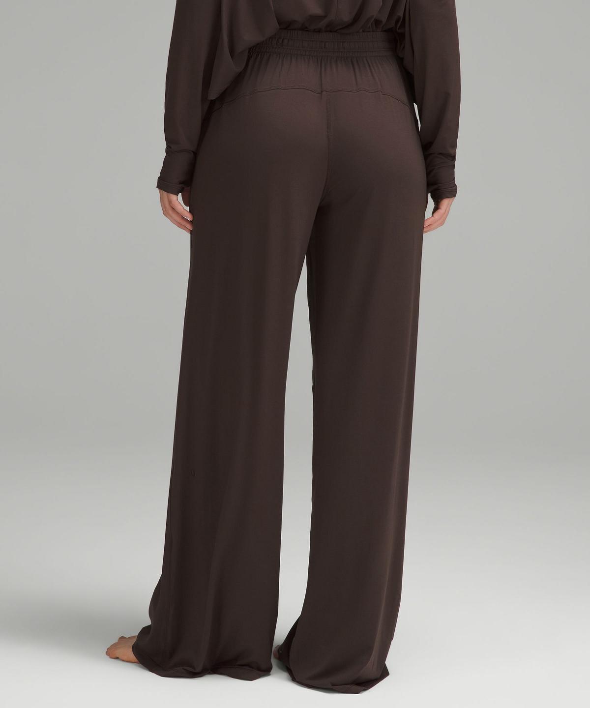 Pantaloni Donna Lululemon Modal High-Rise Wide-Leg Lounge Caffè | IT_LuLu90853