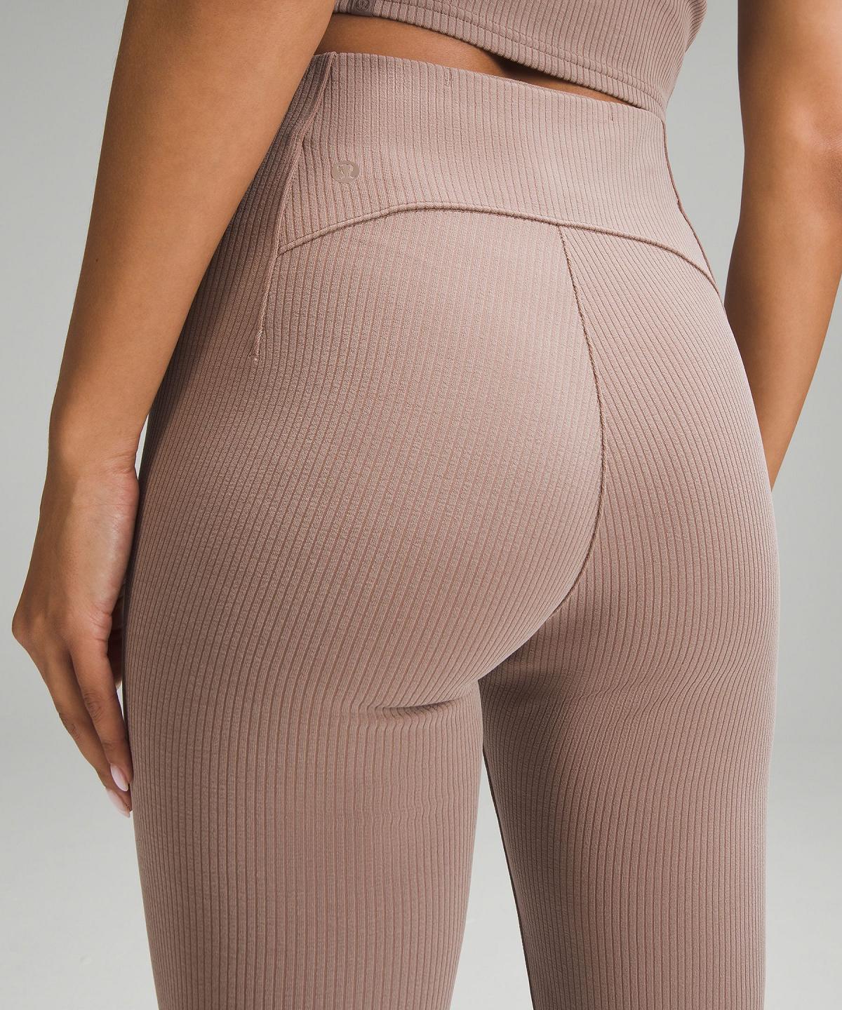 Pantaloni Donna Lululemon Ribbed Softstreme Zip-Leg High-Rise Cropped25" Marroni | IT_LuLu94907