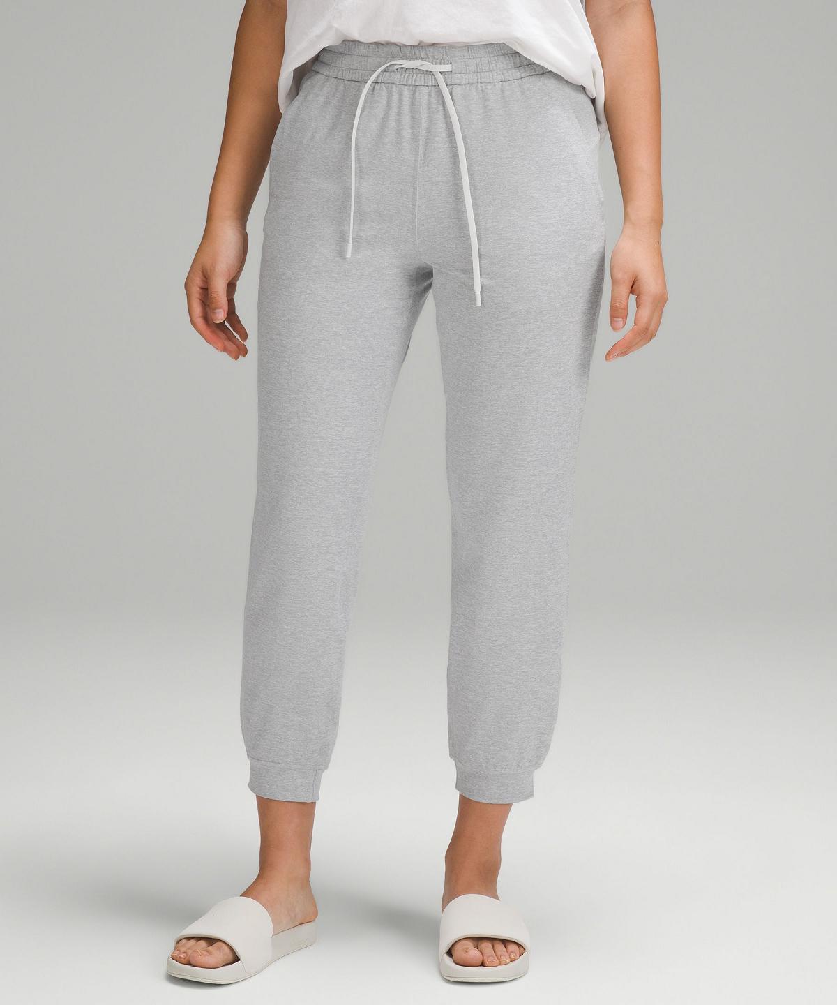 Pantaloni Donna Lululemon Soft Jersey Classic-Fit Mid-Rise Grigie Chiaro | IT_LuLu29797