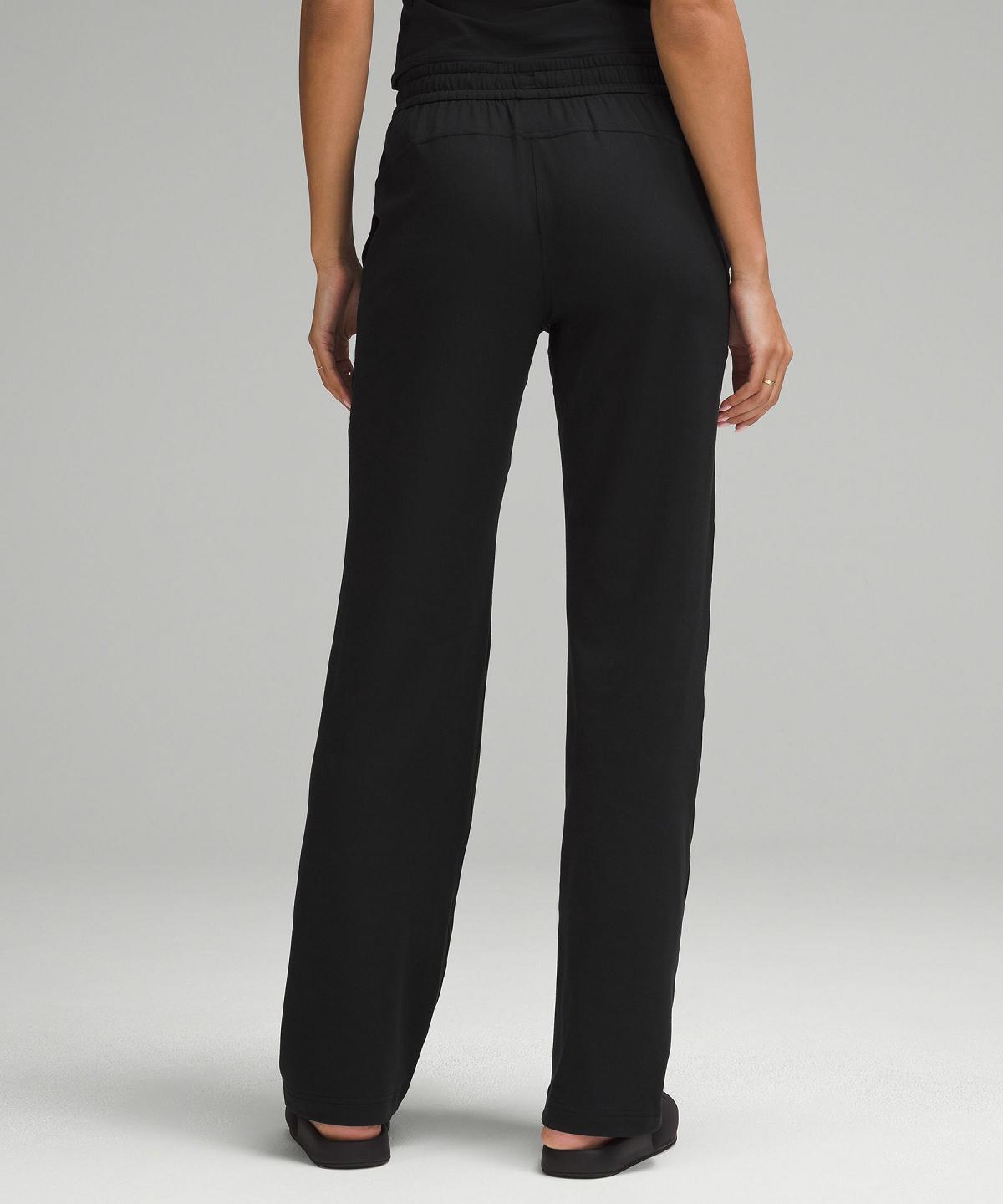 Pantaloni Donna Lululemon Soft Jersey Straight-Leg Mid-Rise Nere | IT_LuLu85080