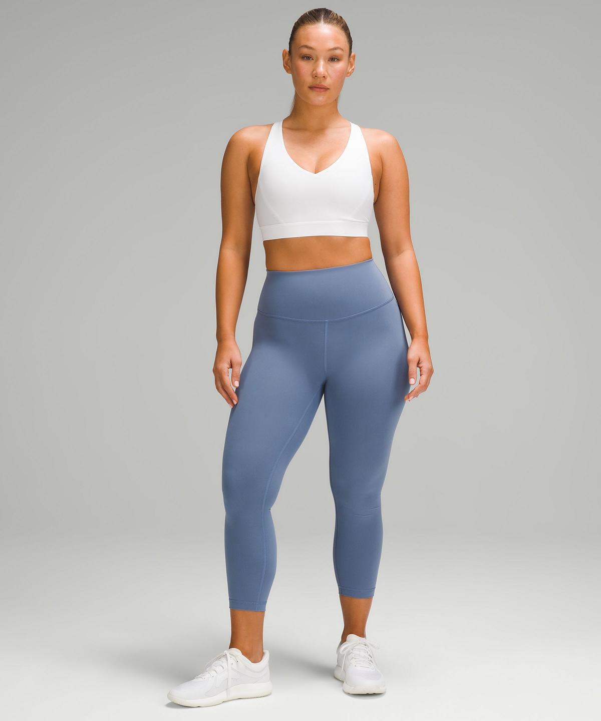 Pantaloni Donna Lululemon Wunder Train Contour Fit High-Rise Crop 23" Blu | IT_LuLu37778