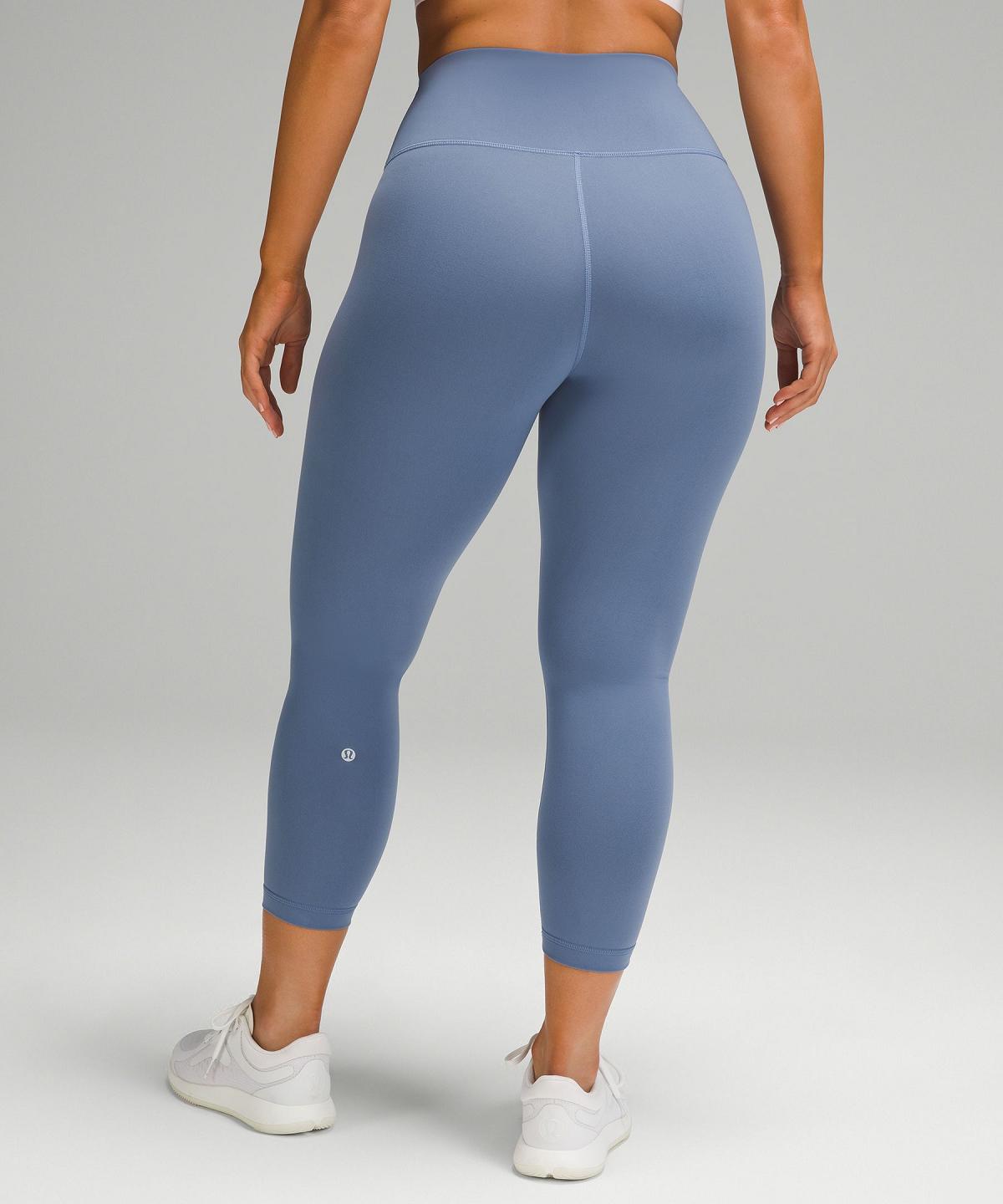 Pantaloni Donna Lululemon Wunder Train Contour Fit High-Rise Crop 23" Blu | IT_LuLu37778