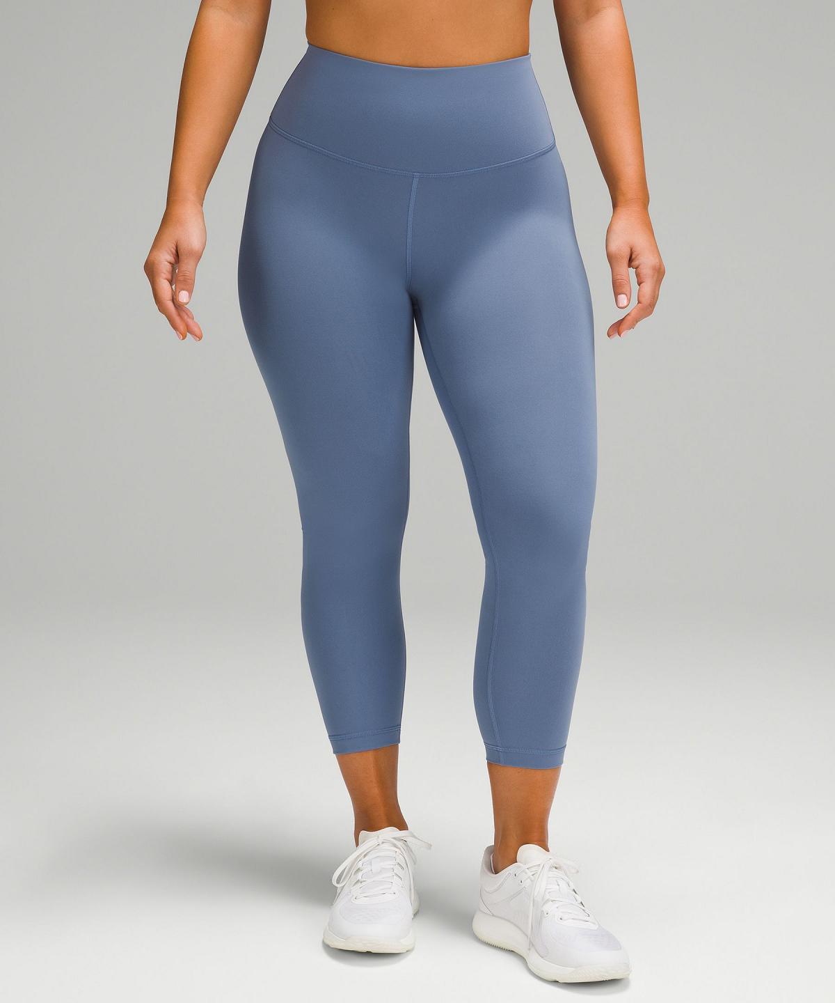 Pantaloni Donna Lululemon Wunder Train Contour Fit High-Rise Crop 23" Blu | IT_LuLu37778