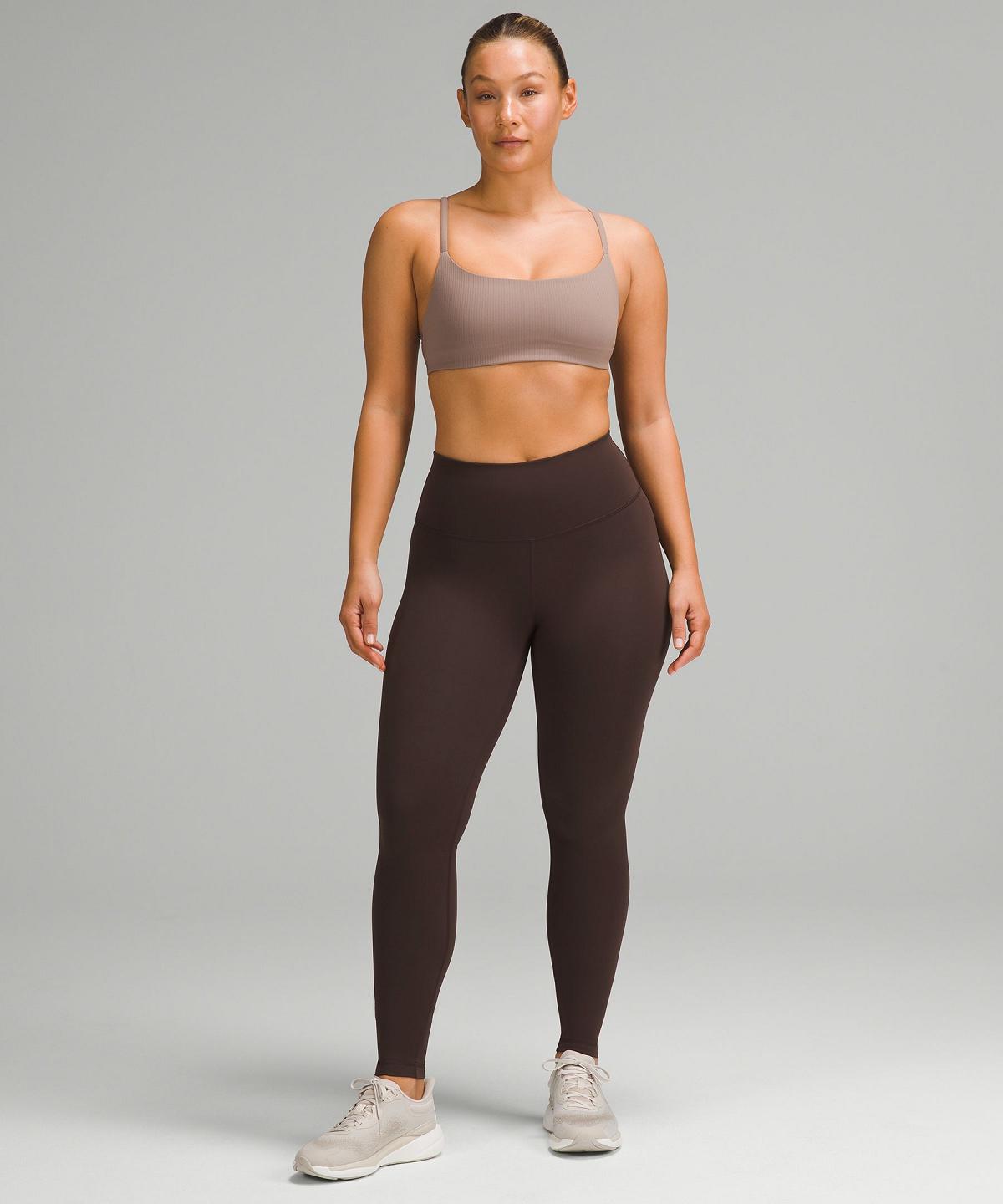 Pantaloni Donna Lululemon Wunder Train Contour Fit High-Rise Tight 28" Caffè | IT_LuLu36874