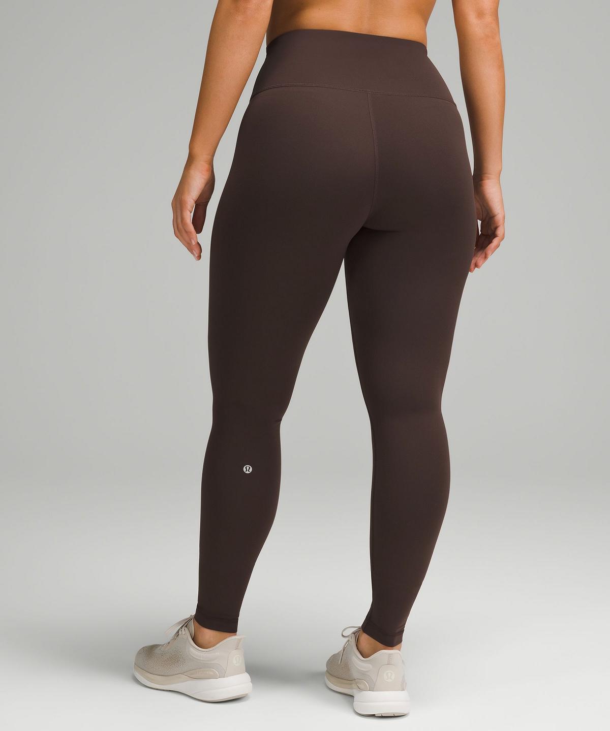 Pantaloni Donna Lululemon Wunder Train Contour Fit High-Rise Tight 28" Caffè | IT_LuLu36874