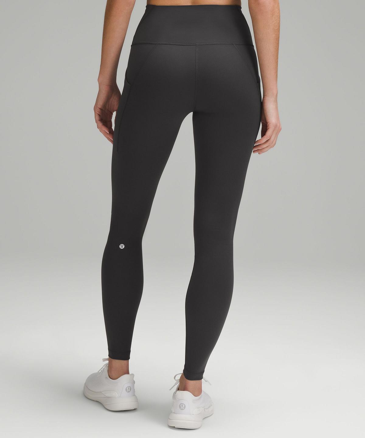 Pantaloni Donna Lululemon Wunder Train High-Rise Tight with Pockets 28" Grigie Profondo | IT_LuLu38414