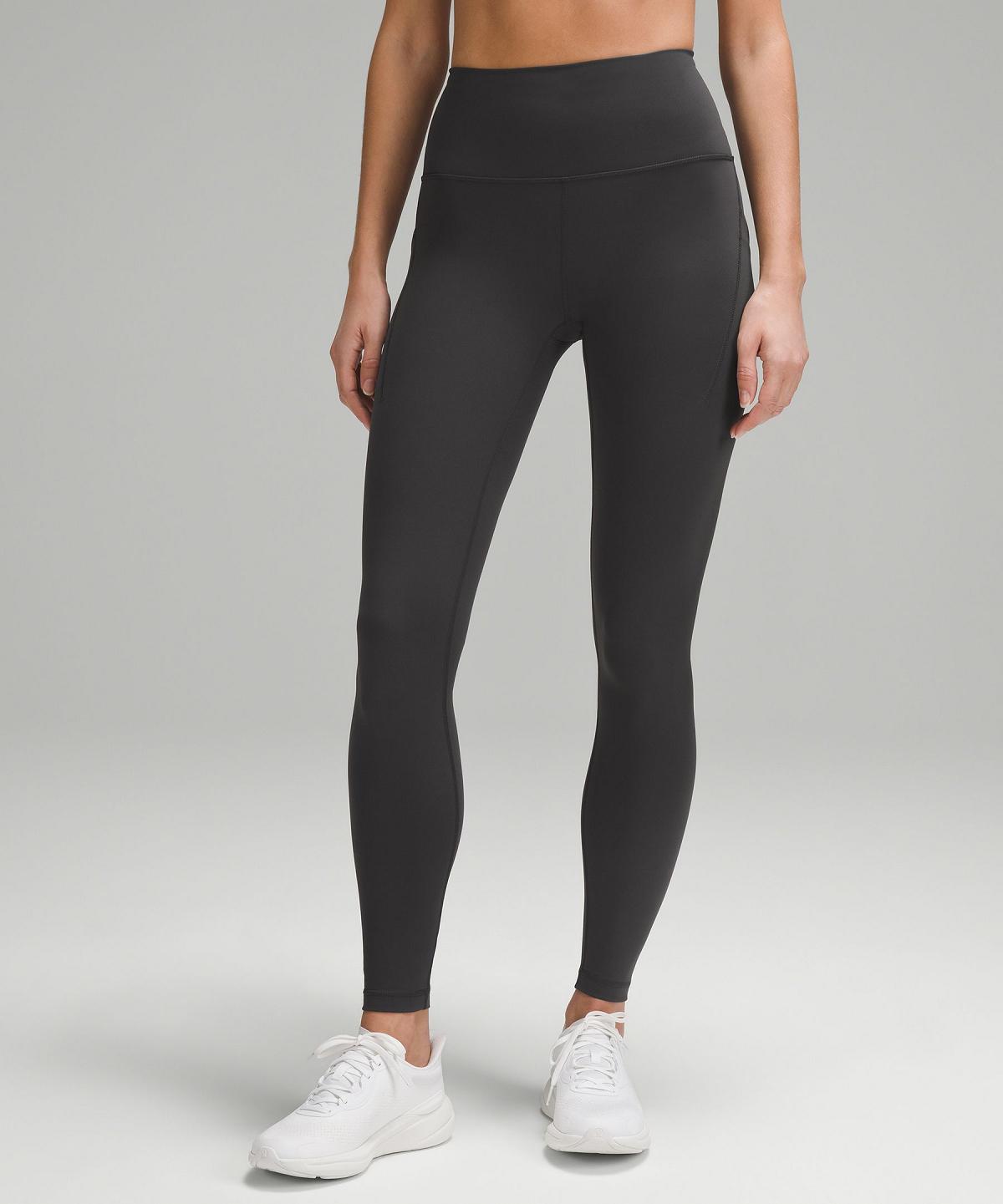 Pantaloni Donna Lululemon Wunder Train High-Rise Tight with Pockets 28" Grigie Profondo | IT_LuLu38414