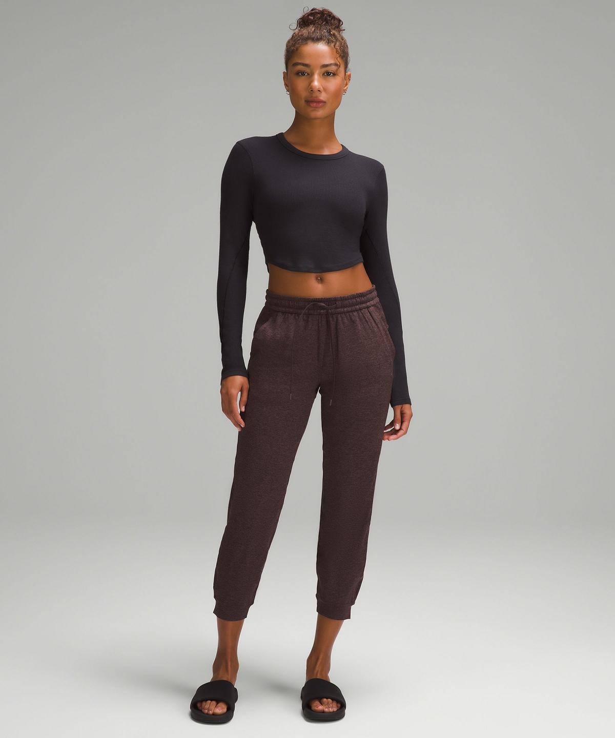 Pantaloni Jogger Donna Lululemon Soft Jersey Classic-Fit Mid-Rise Caffè | IT_LuLu67367