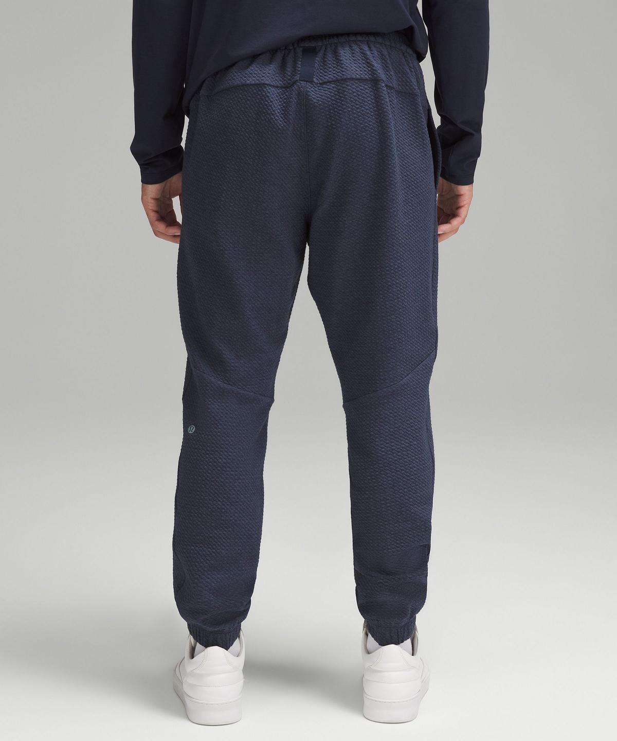 Pantaloni Jogger Uomo Lululemon Textured Double-Knit Cotton Grigie Nere | IT_LuLu38704