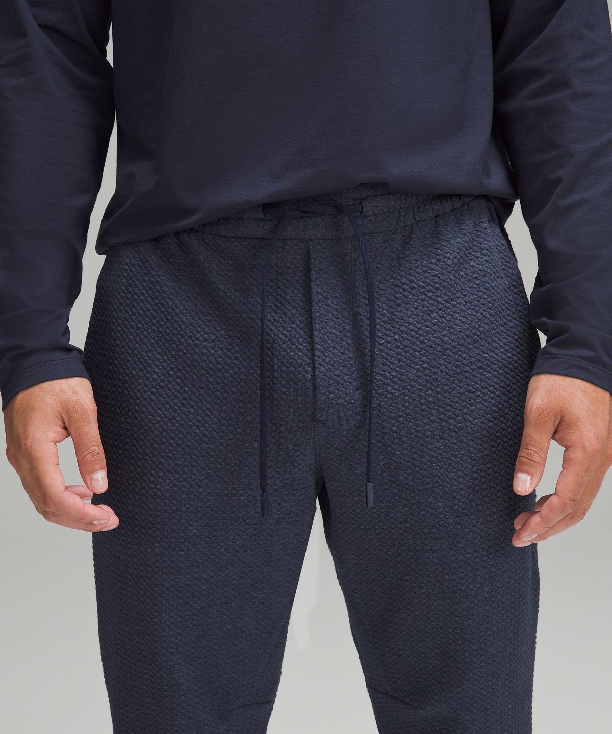 Pantaloni Jogger Uomo Lululemon Textured Double-Knit Cotton Grigie Nere | IT_LuLu38704