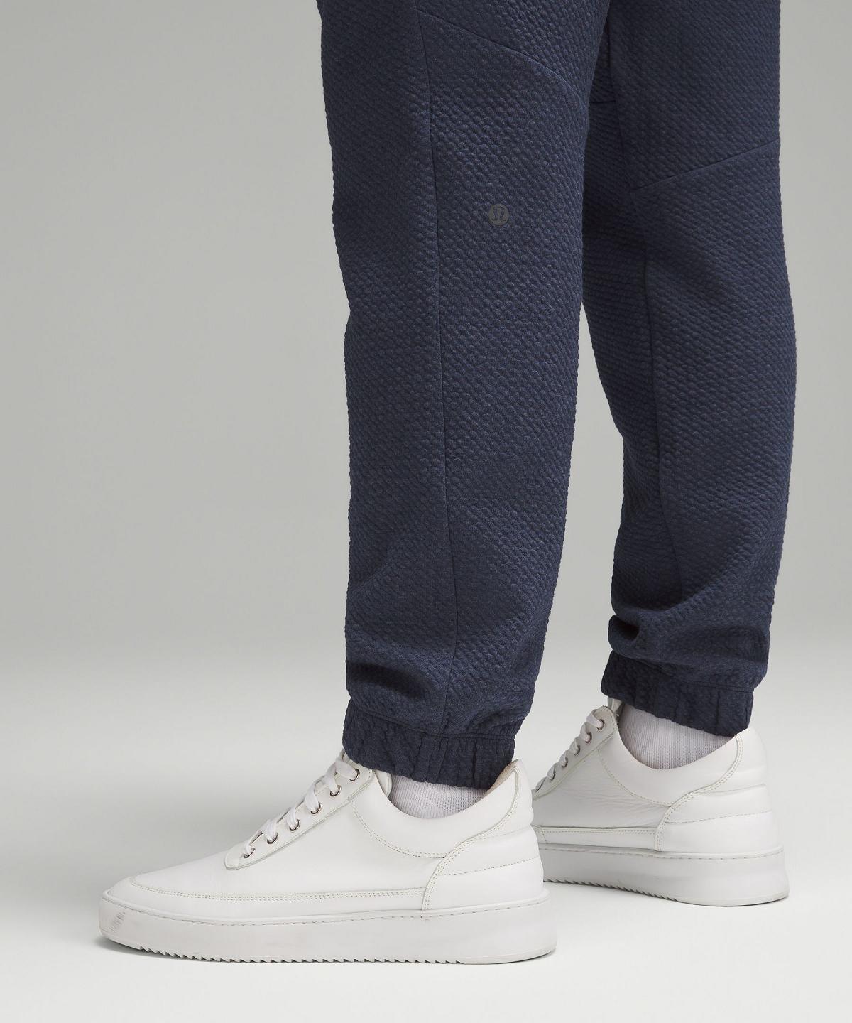 Pantaloni Jogger Uomo Lululemon Textured Double-Knit Cotton Grigie Nere | IT_LuLu38704