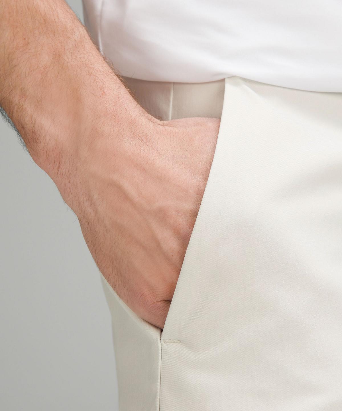 Pantaloni Uomo Lululemon ABC Slim-Fit 30"L Beige Bianche | IT_LuLu60656