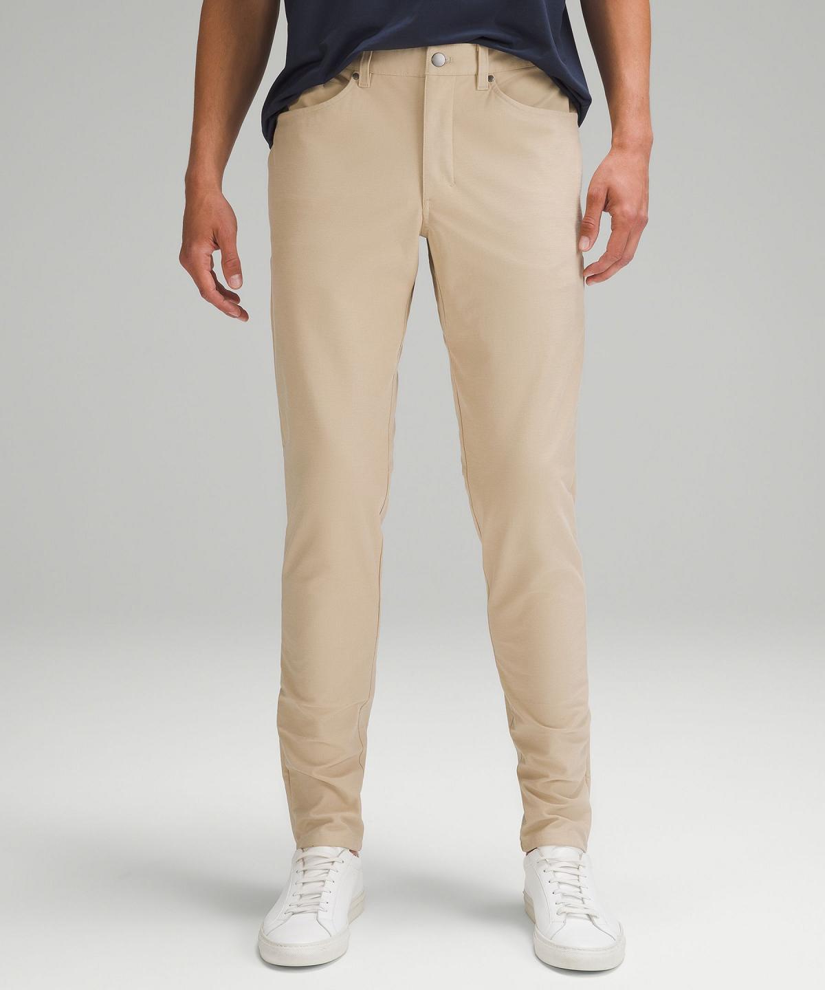 Pantaloni Uomo Lululemon ABC Slim-Fit 5 Pocket 34"L Khaki | IT_LuLu32716